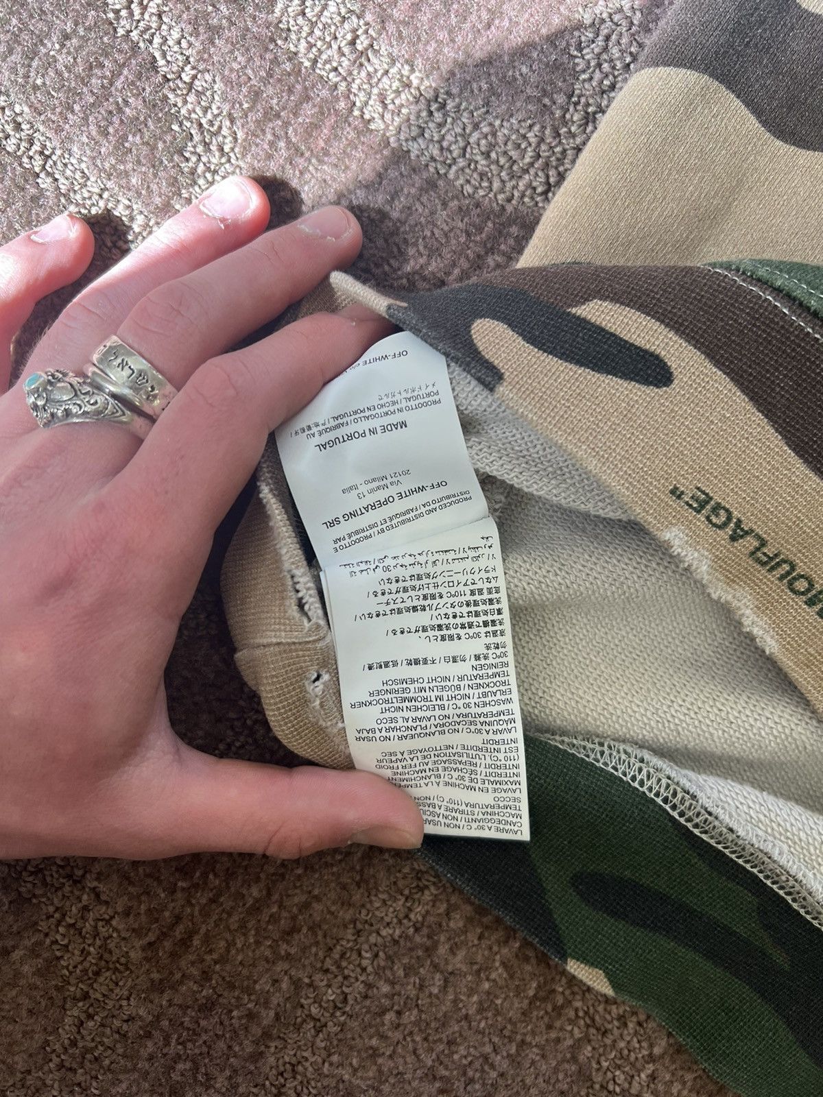 Off-White Off-White 18Aw Sweatshirt Camouflage Distressed Size US S / EU 44-46 / 1 - 13 Thumbnail