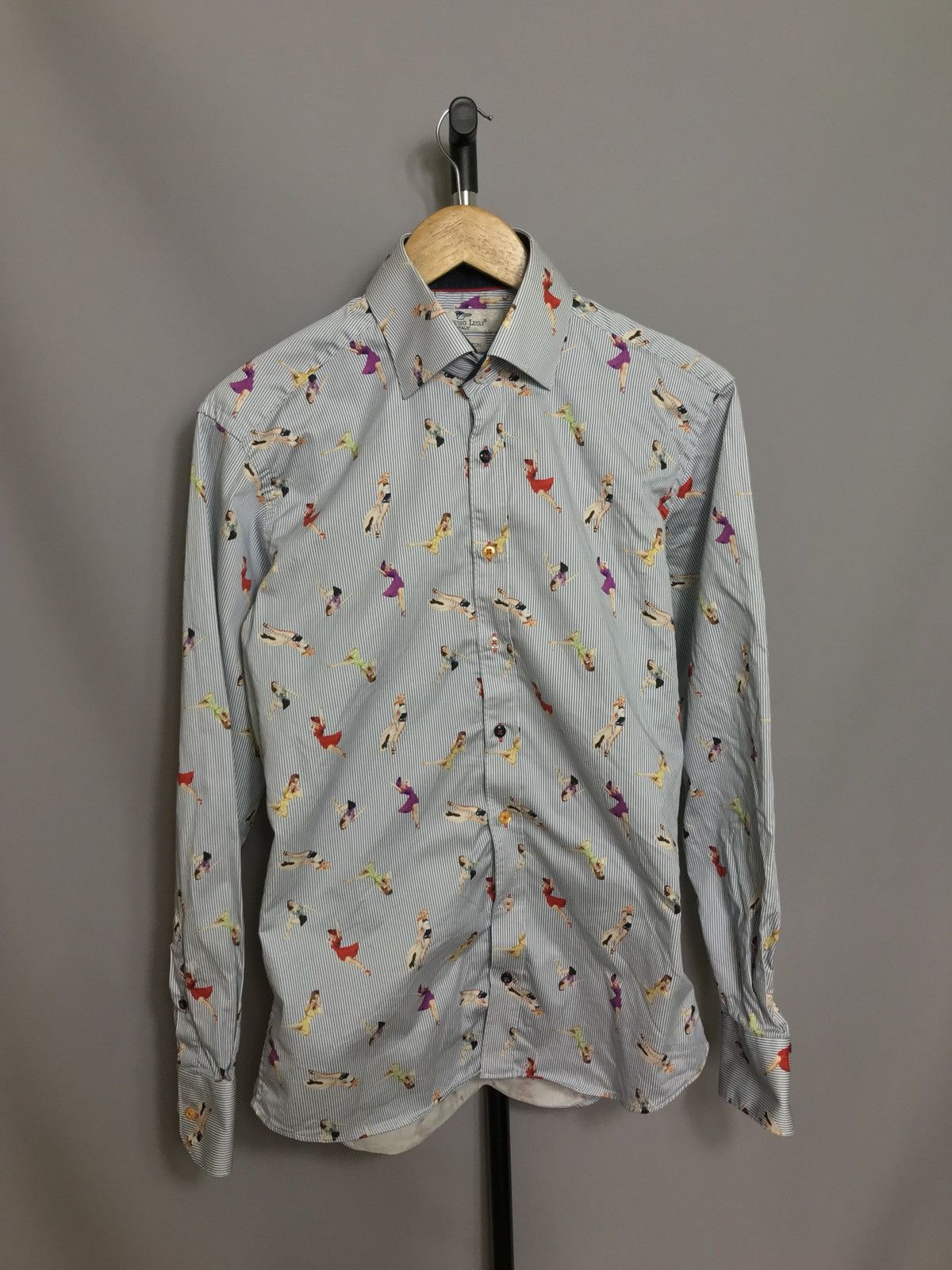 Other Claudio Lugli Dress Shirt Button Blue Girls Monogtam Size US M / EU 48-50 / 2 - 1 Thumbnail