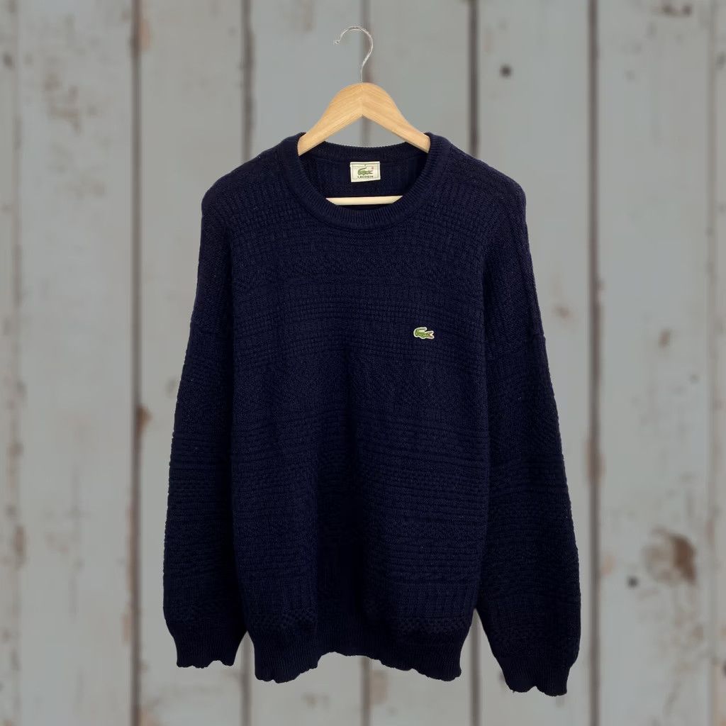 Lacoste VINTAGE Lacoste Sweater 90s Wool Knit XL Blue Cardigan France Mens Size US XL / EU 56 / 4 - 1 Thumbnail