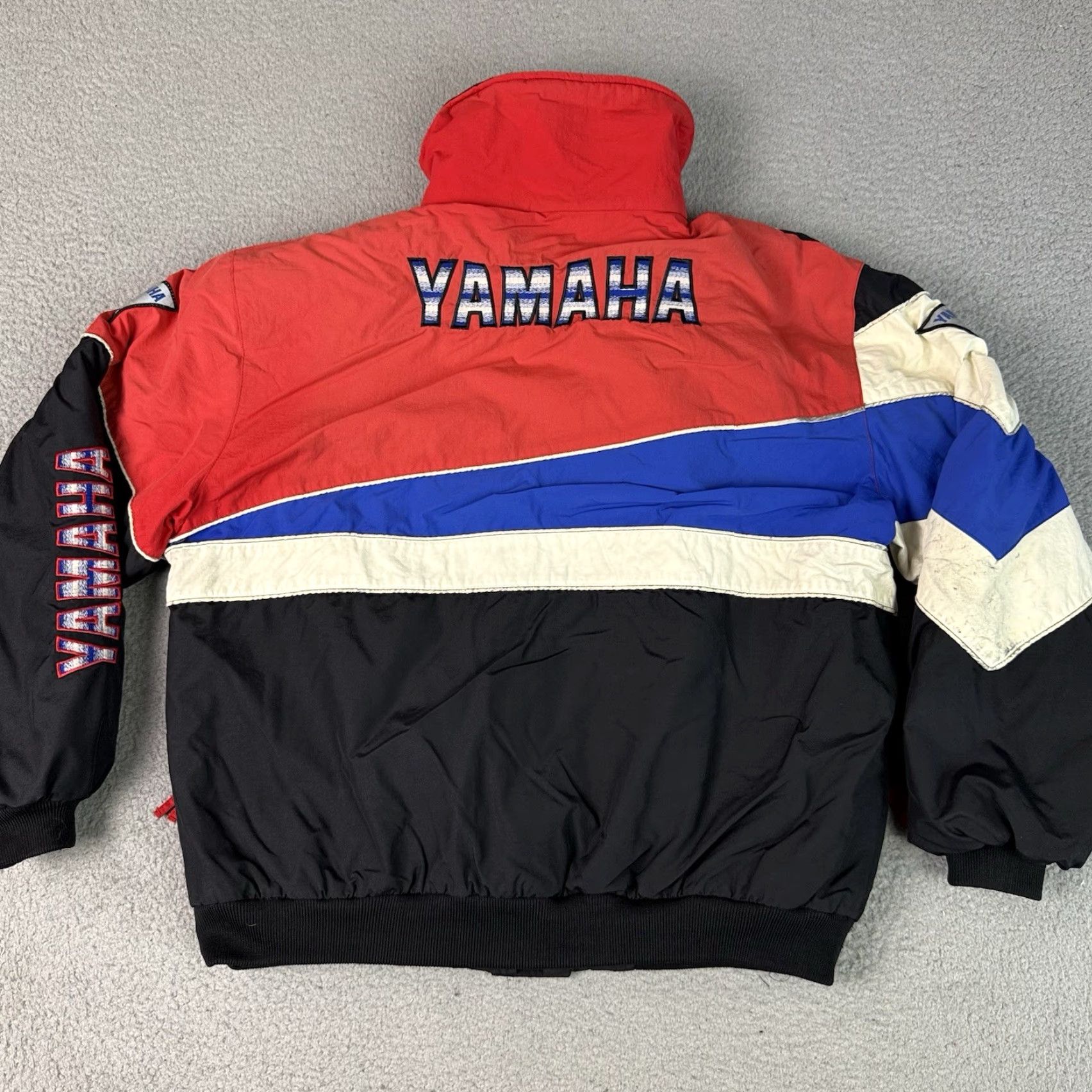 Yamaha VINTAGE Yamaha Jacket Adult Large Black Striped Racing Cold Weather Rare Moto L Size US L / EU 52-54 / 3 - 7 Thumbnail