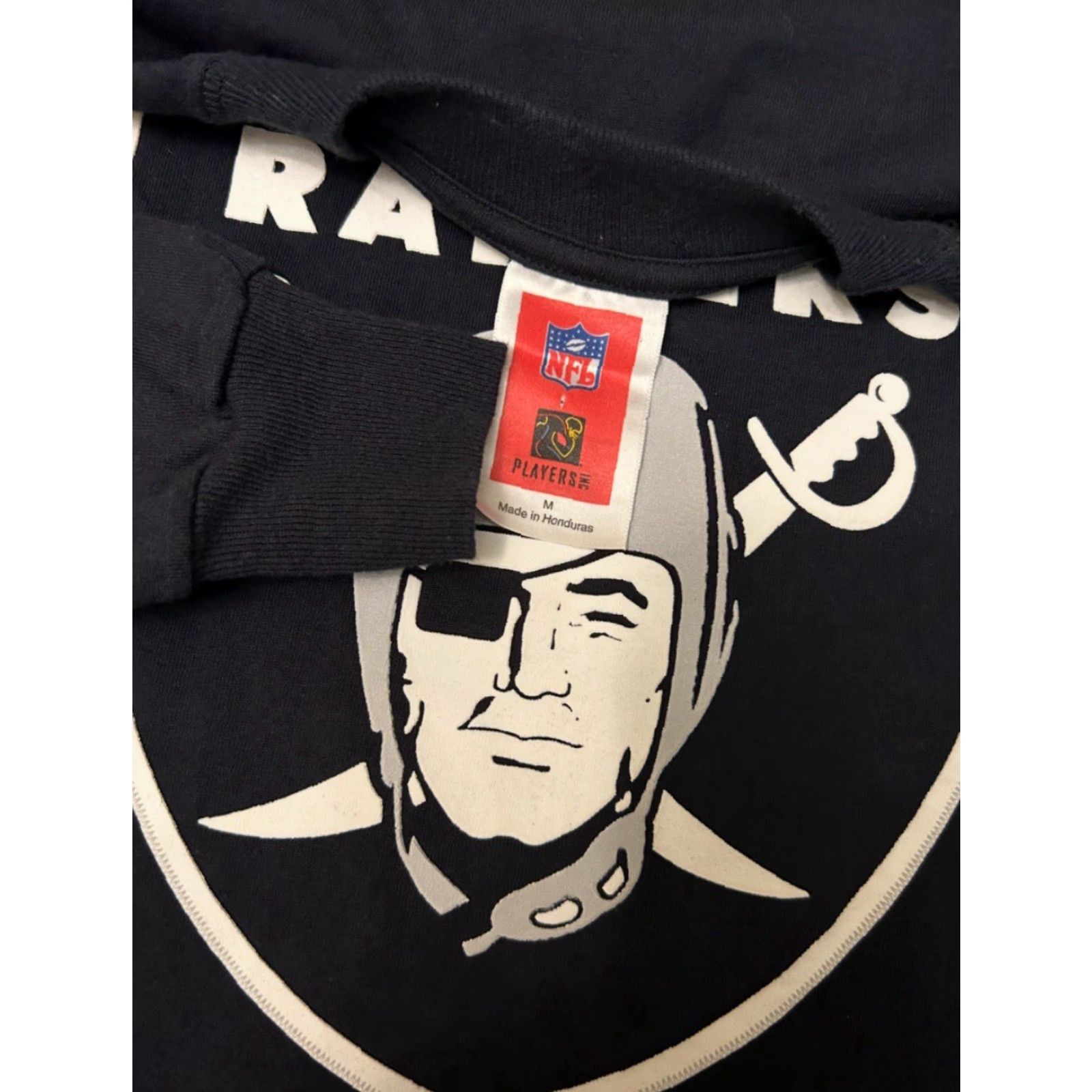 NFL VINTAGE 90s Los Angeles Raiders NFL Classic Logo Longsleeve Shirt NWA Mens M Size US M / EU 48-50 / 2 - 2 Thumbnail