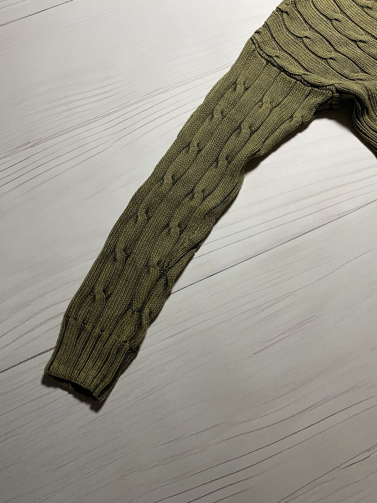 Polo Ralph Lauren Vintage Polo Ralph Lauren cable knit oversize V-neck sweater Size XS / US 0-2 / IT 36-38 - 12 Thumbnail