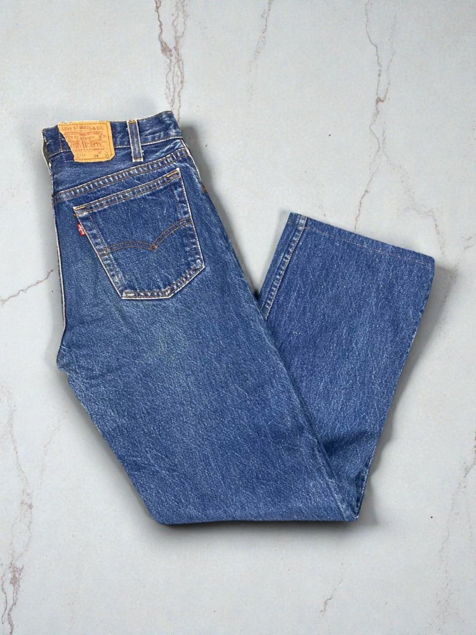 Levi's vintage 80s levis 701 student denim nice design Size US 29 - 1 Thumbnail