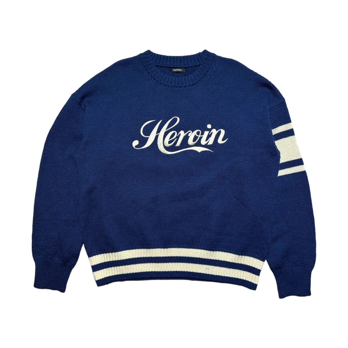 Japanese Brand HEROIN embroidered knit | Grailed