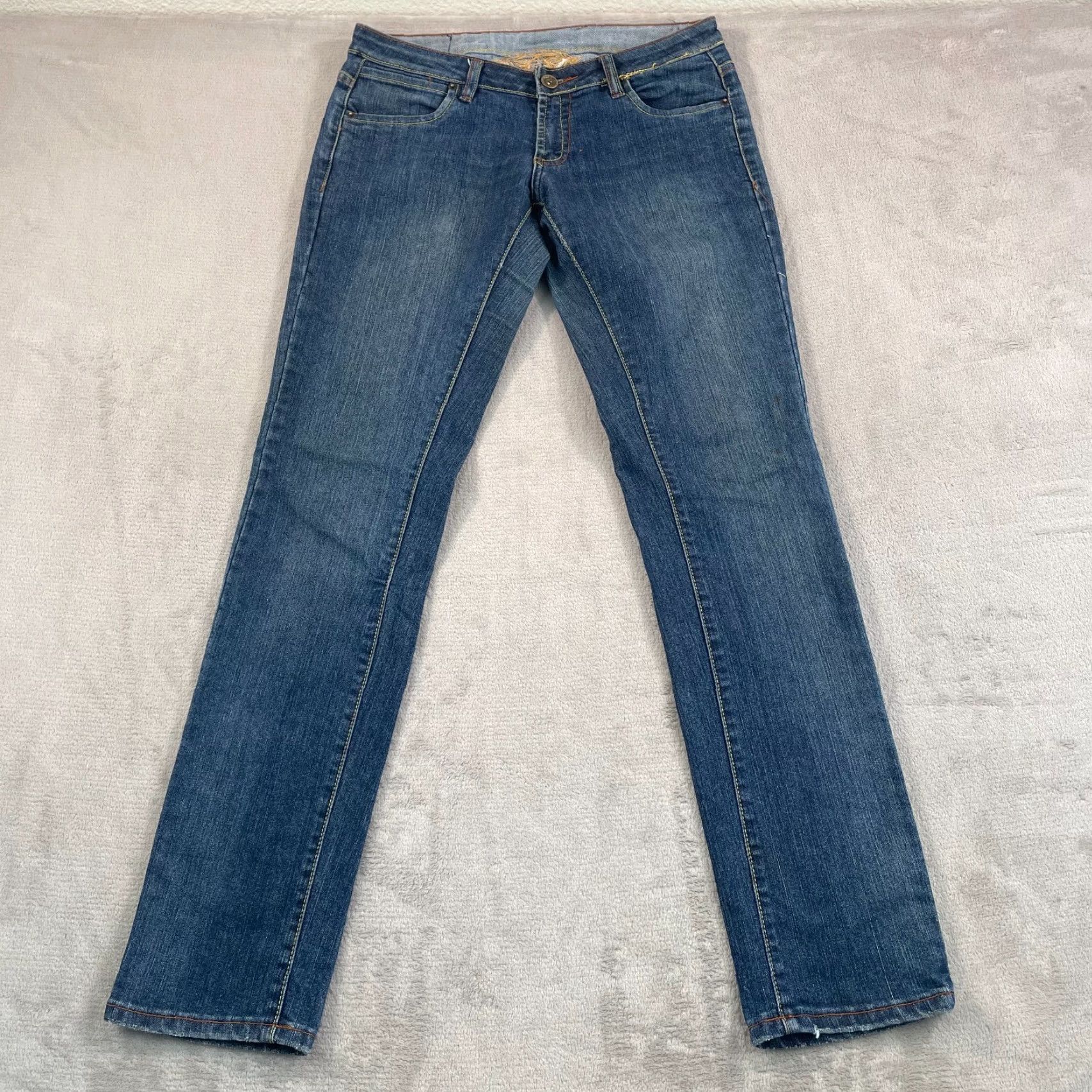 Ed Hardy Vintage Ed Hardy Tiger Embroidered Jeans Women 32x34 Slim Fit Blue Ed Hardy Tiger Jeans Women 32x34 Slim Fit Blue Vintage Size 24" / US 00 / IT 34 - 5 Thumbnail