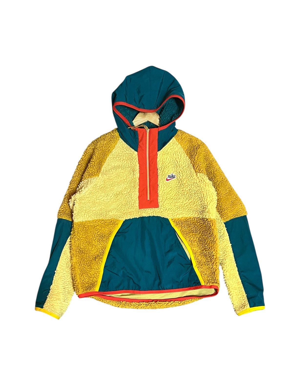 Nike Nike Multicolour Colorblock Halfzipper Sherpa Anorak Size US M / EU 48-50 / 2 - 1 Thumbnail