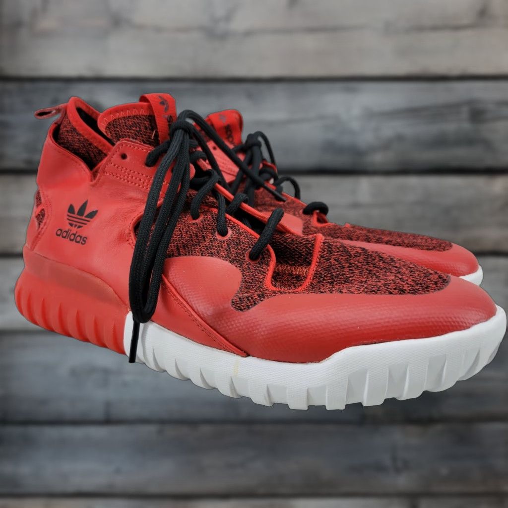 Adidas Adidas Tubular X Lace Up Red/Black Men’s Size 13 Sneaker High Top Leather + Textile Cushioned Urban Athletic Originals 90s Size US 13 / EU 46 - 1 Thumbnail