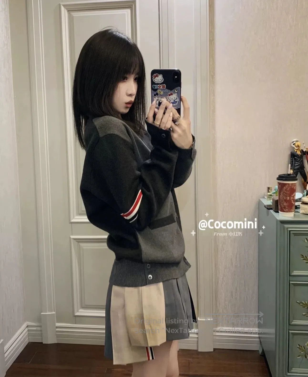 Thom Browne Thom Browne New Gray Stripe Knit Cardigan. Size US L / EU 52-54 / 3 - 8 Thumbnail