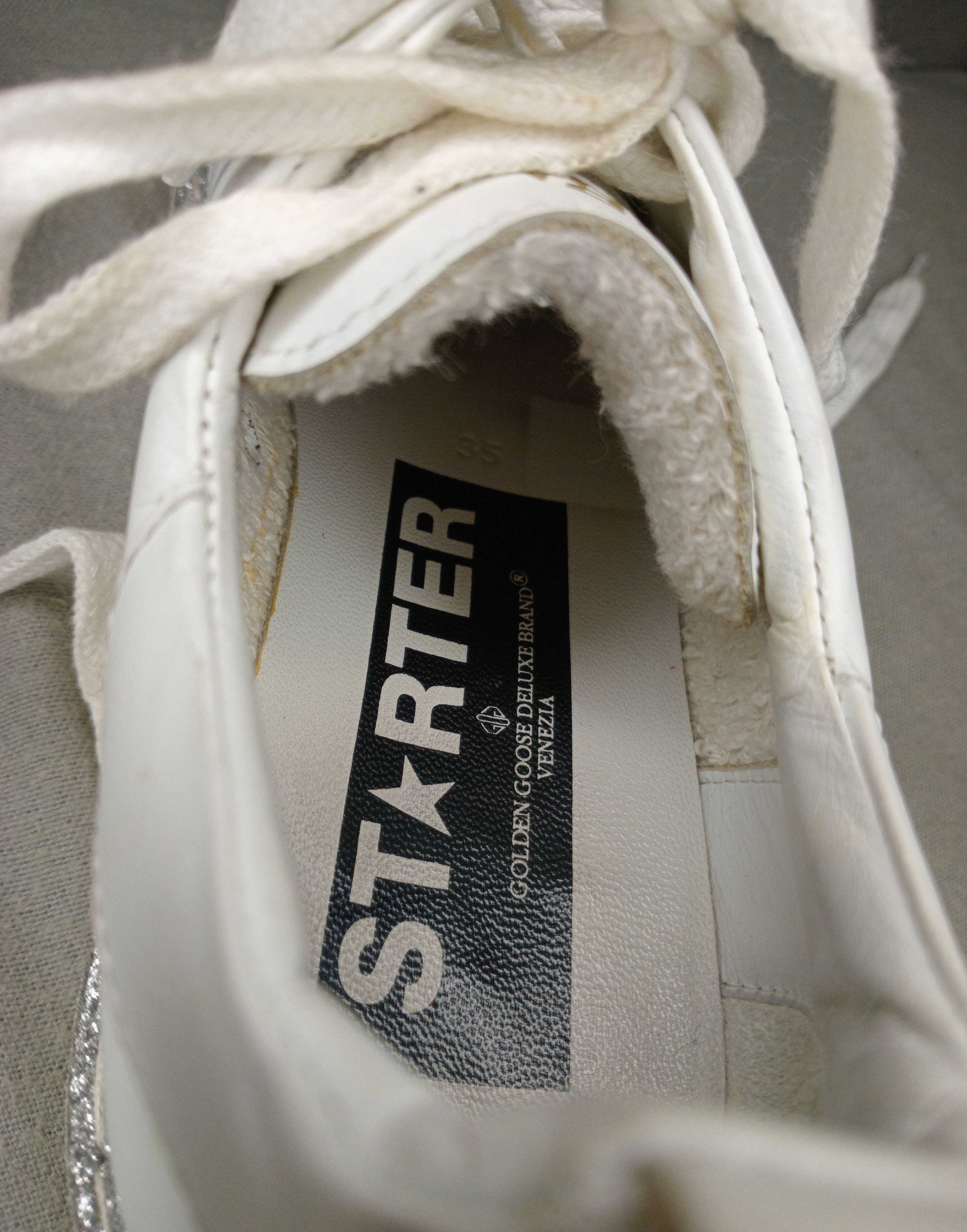 Golden Goose Golden Goose Starter glitter trimmed sneakers. Size US 5 / IT 35 - 7 Thumbnail