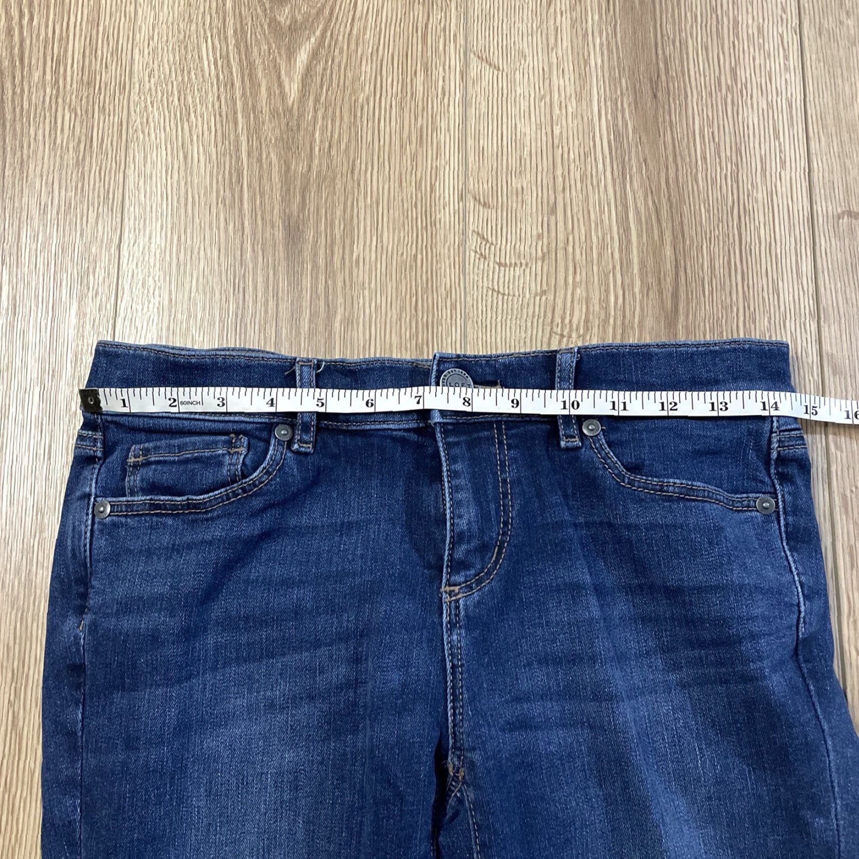 Loft VINTAGE LOFT Womens Jeans Skinny Fit 4P Petites Mid-Rise Blue Denim 2010s Size 27" / US 4 / IT 40 - 5 Thumbnail