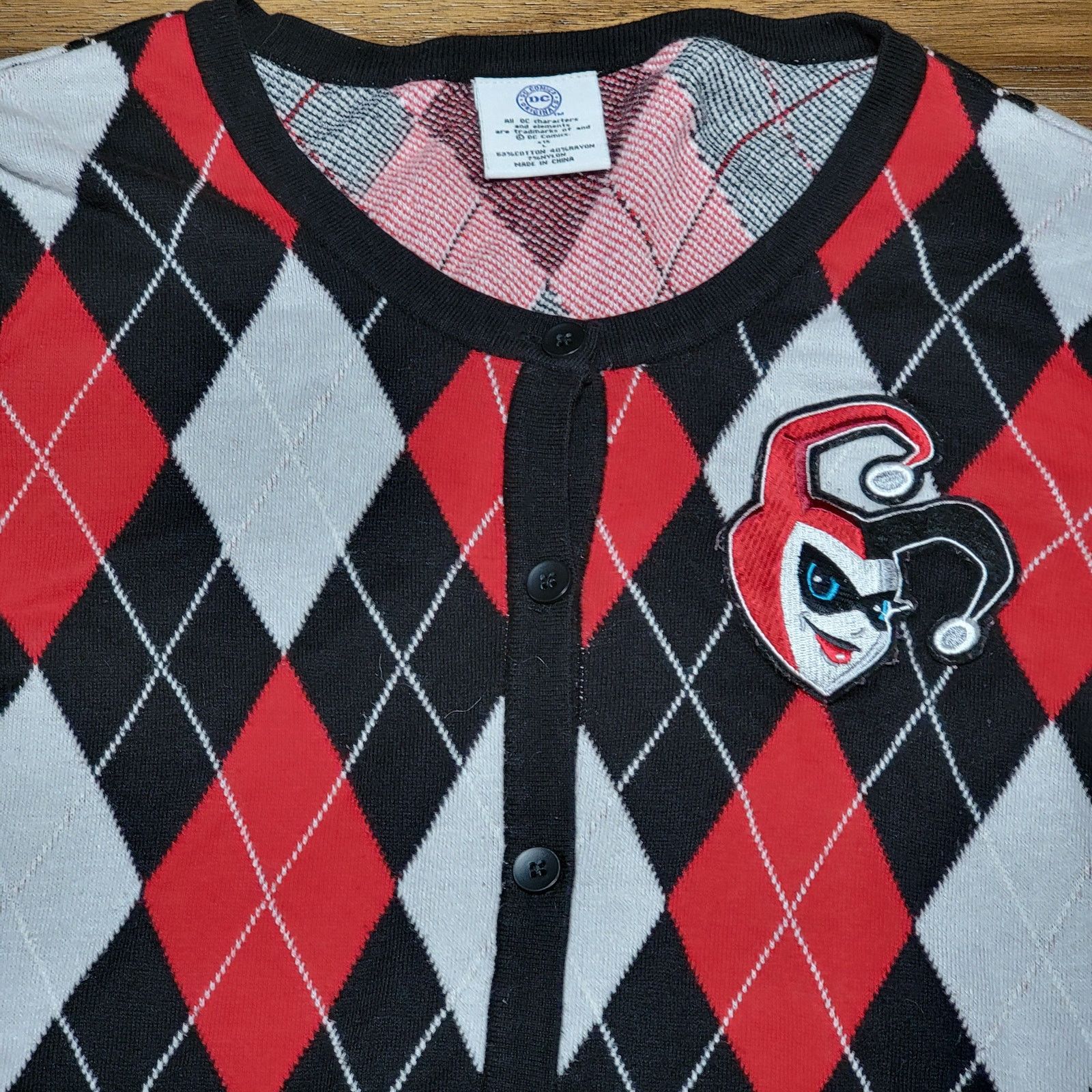 DC Comics DC Comics Varsity Style LS Sweater Harley Quinn-Junior Large Size L / US 10 / IT 46 - 2 Thumbnail