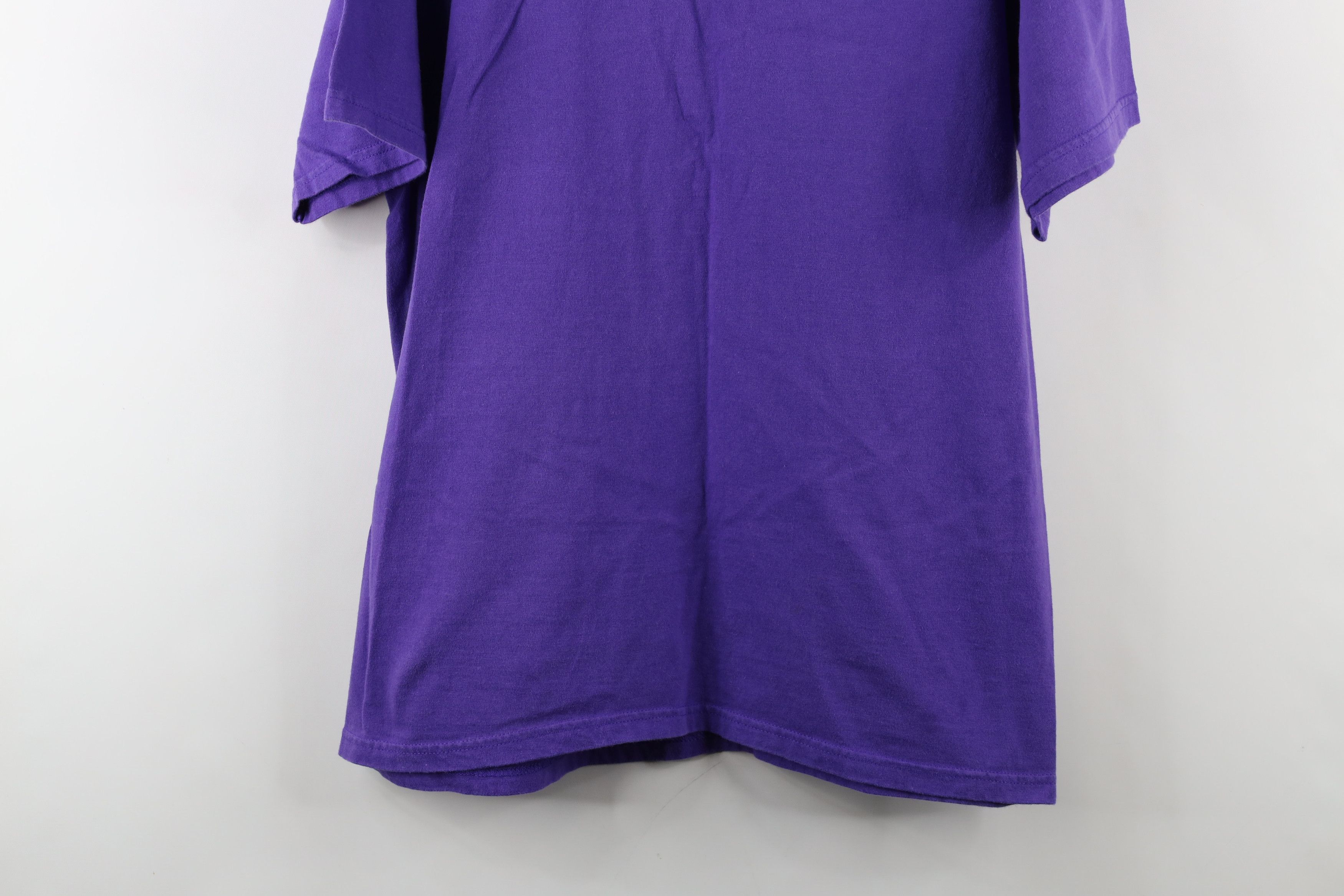 Hanes × Vintage Vintage 90s Hanes Beefy Short Sleeve T-Shirt Purple Cotton Size US L / EU 52-54 / 3 - 3 Thumbnail