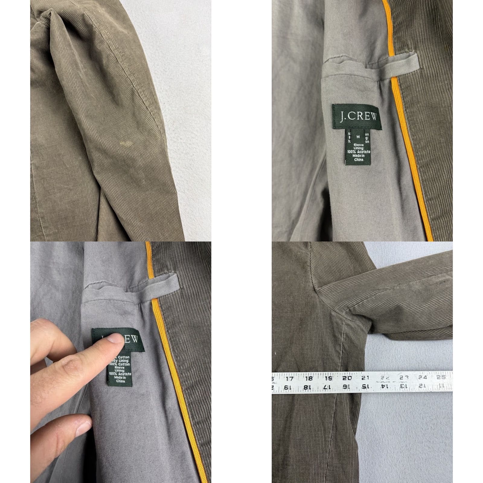 J.Crew J.CREW Blazer Jacket Sport Coat Men’s Size M Green Corduroy Size 40R - 8 Thumbnail