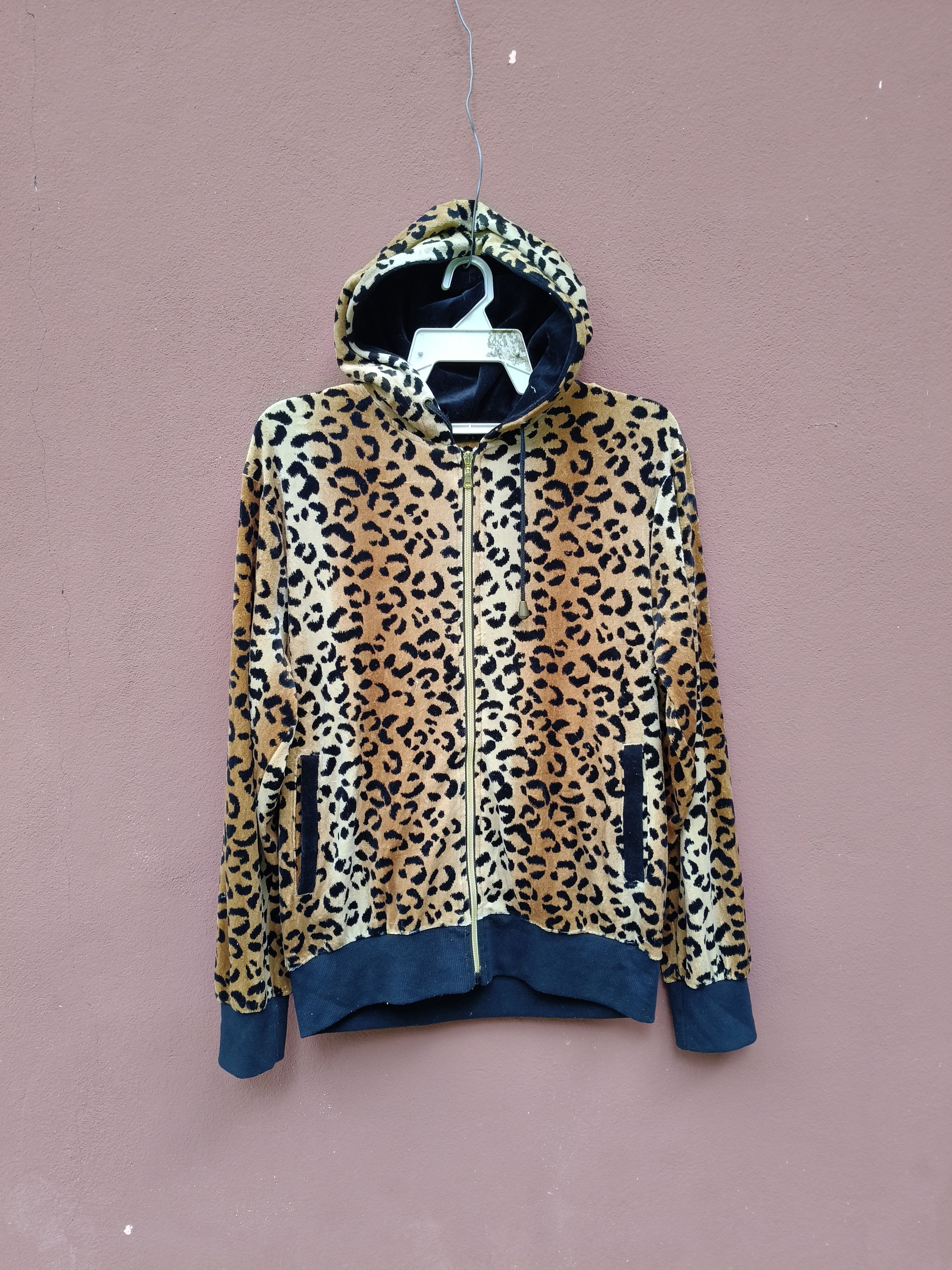 Flash Blue Zipper Full Leopard Design
