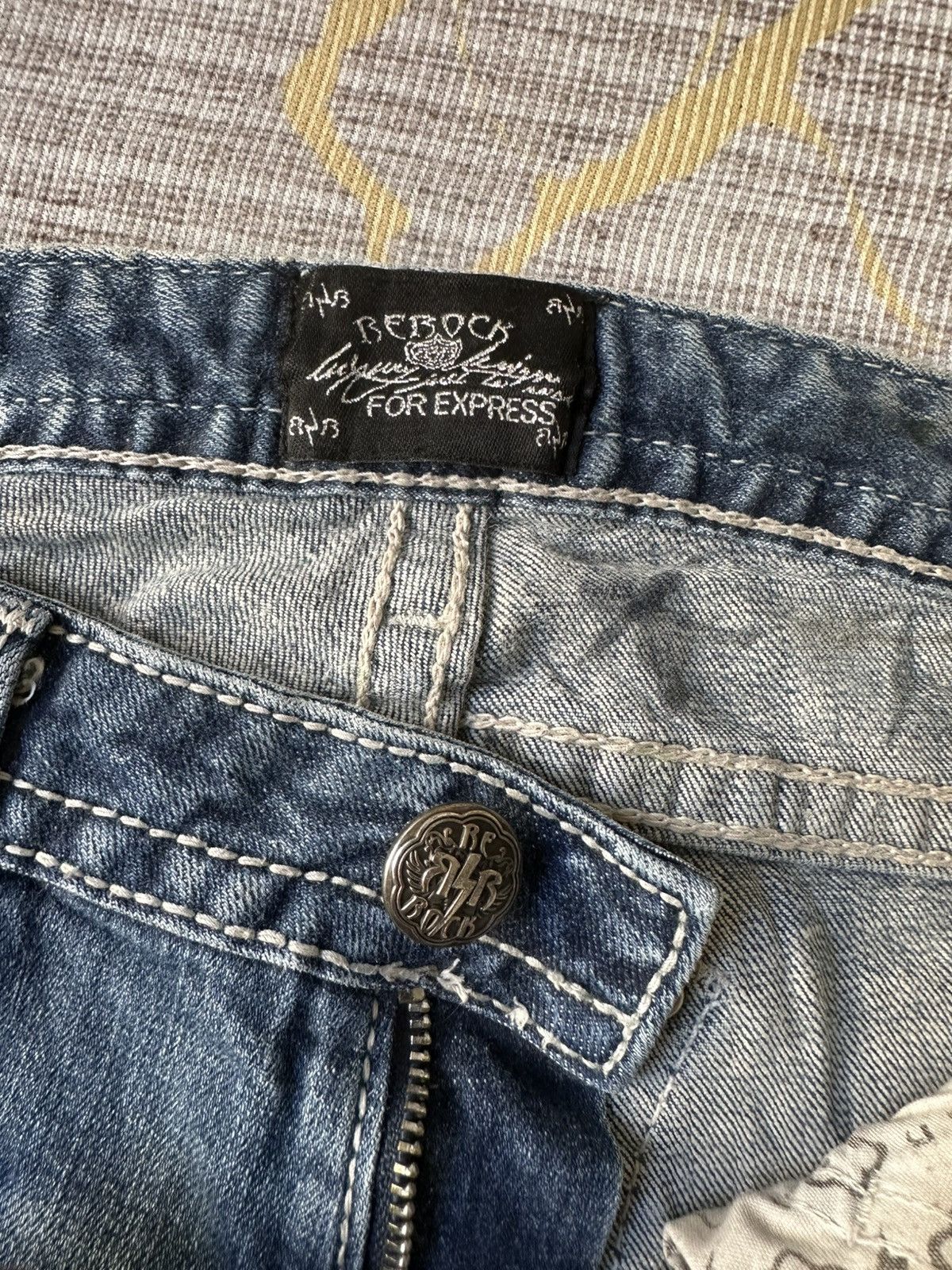 Tornado Mart FLARE Be/Rock For Express Distressed Denim Size 27" / US 4 / IT 40 - 20 Thumbnail