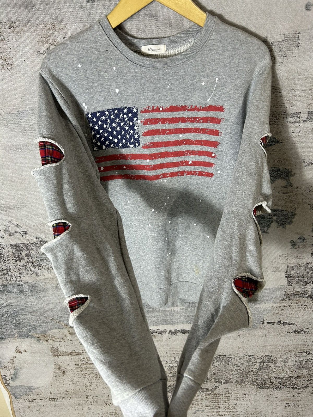 20471120 Kapital Style Distressed American Flag Sweatshirt Size US L / EU 52-54 / 3 - 2 Thumbnail