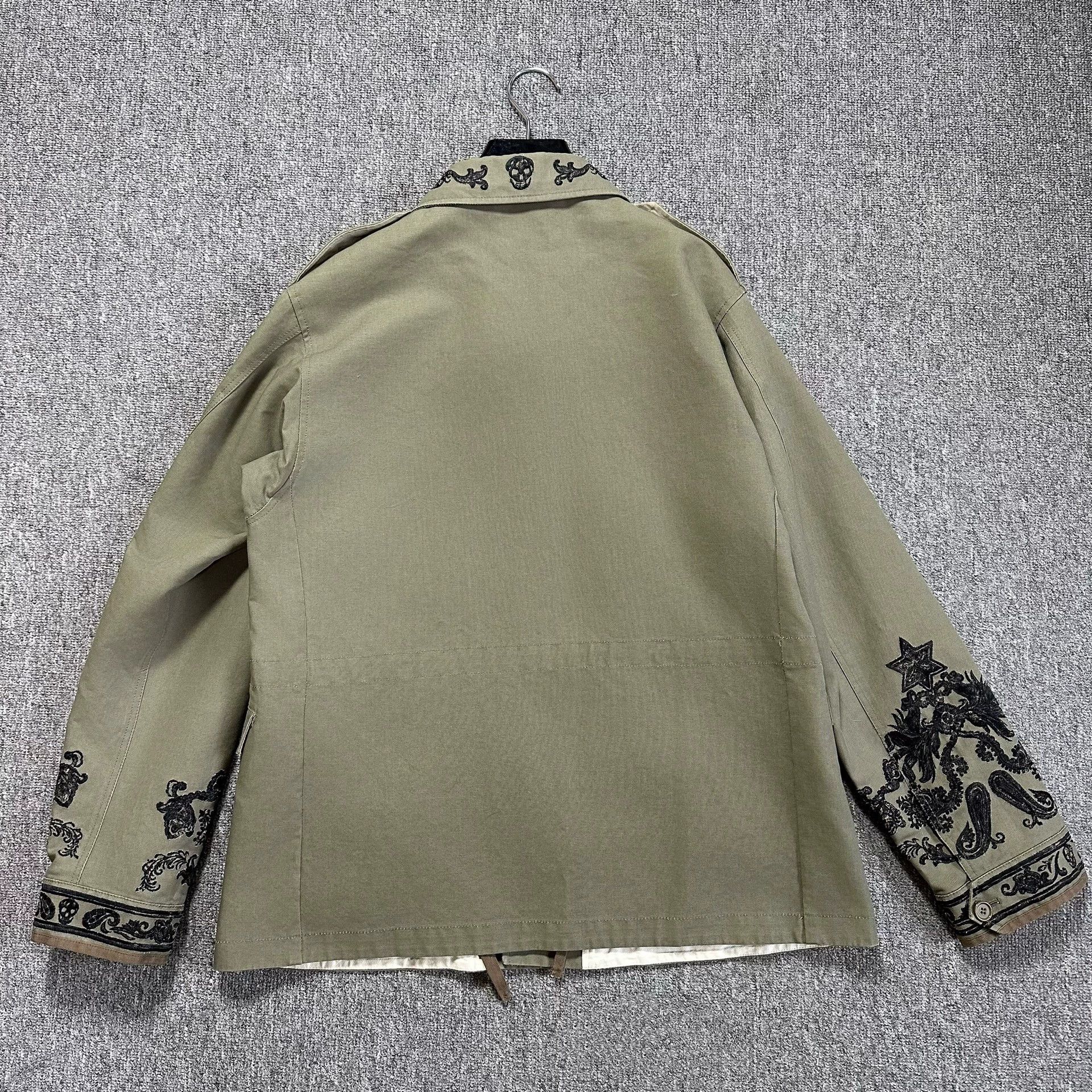 Alexander McQueen olive green embroidered military jacket Size US L / EU 52-54 / 3 - 6 Thumbnail