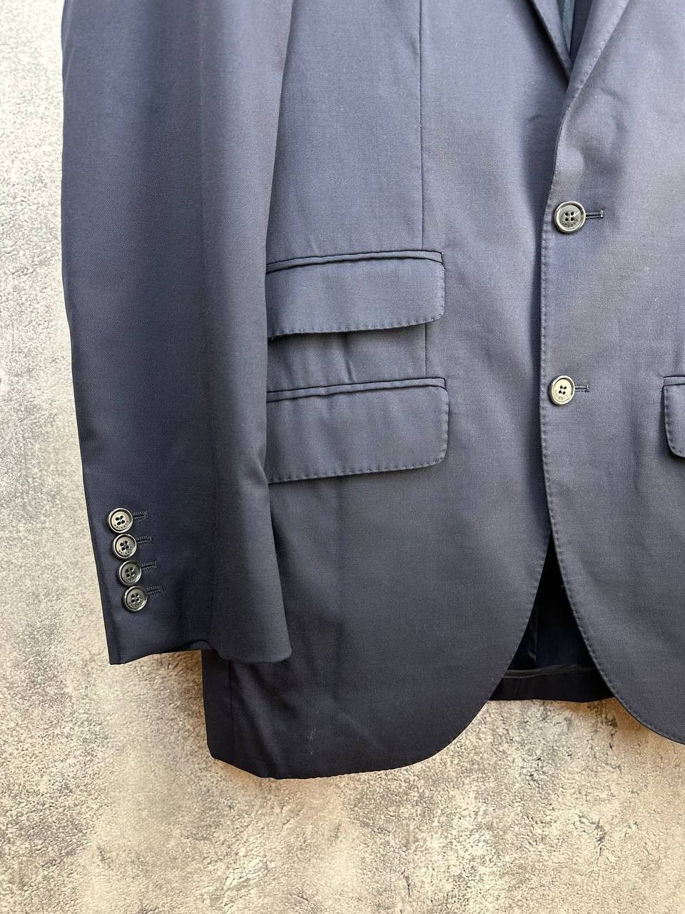Hackett × Loro Piana Hackett Mayfair x Loro Piana Navy Stretch Wool Blazer Jacket Size 48L - 6 Thumbnail