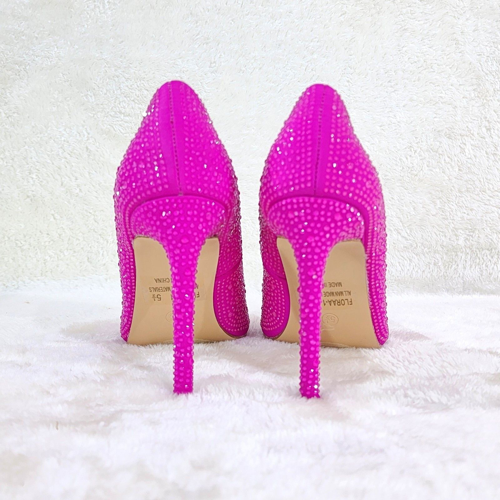 Other Shock Bright Fuchsia Hot Pink High Heel Stiletto Pumps Rhine Size US 5.5 / IT 35.5 - 3 Thumbnail