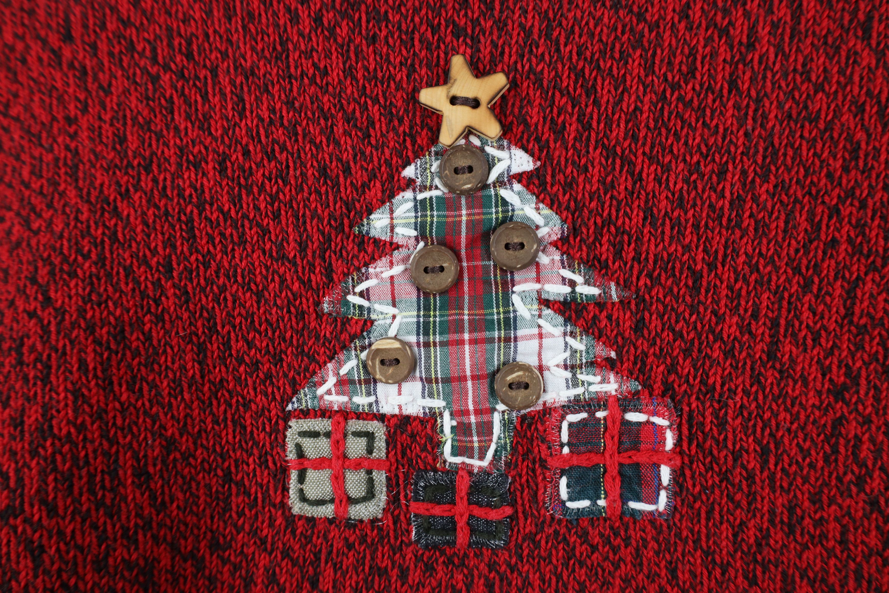 Vintage Vintage 90s Streetwear Christmas Tree Patch Sweater Size M / US 6-8 / IT 42-44 - 9 Thumbnail