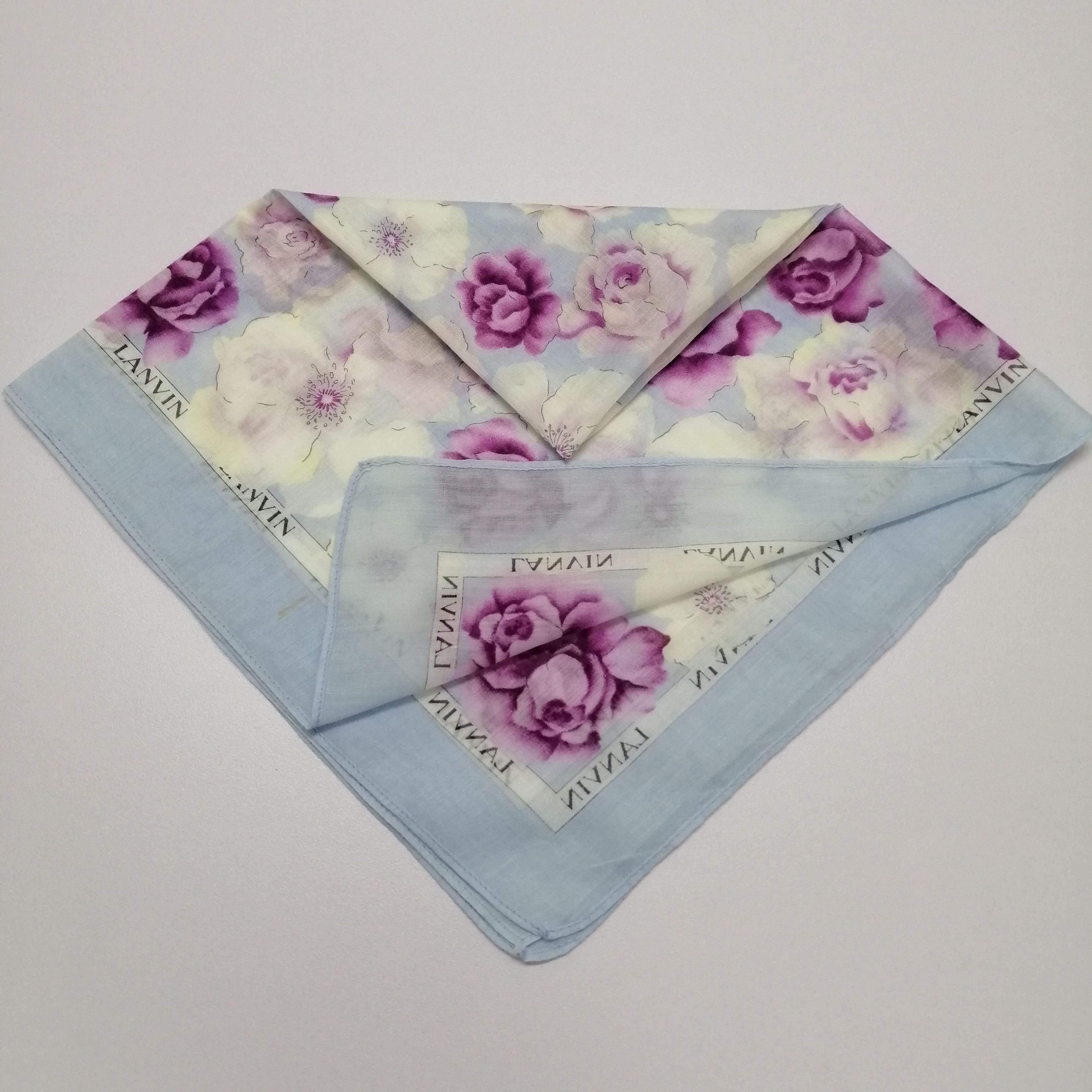 Lanvin Vintage Lanvin Handkerchief/Neckerchief/Bandana-KD1249 Size ONE SIZE - 5 Thumbnail