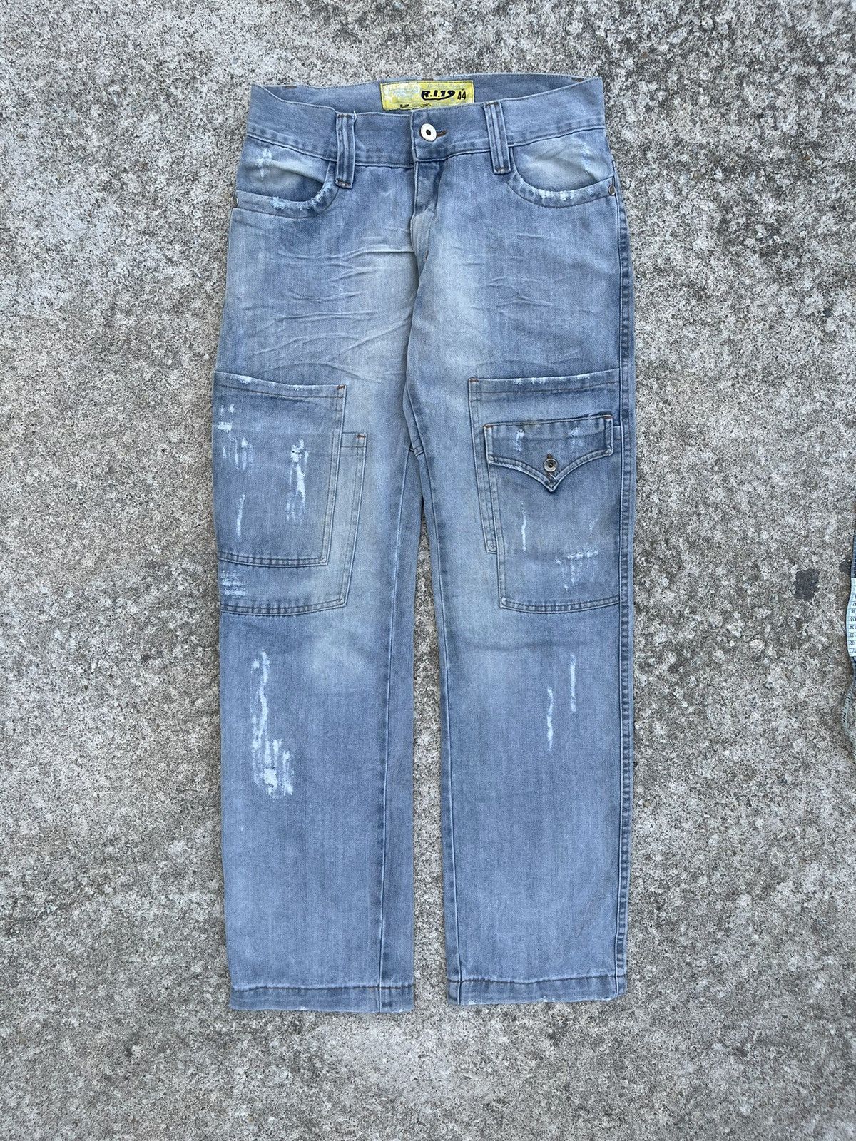 Designer × Jean 🔥 R119 Rusty Distressed Denim Streetwear W33 🔥 Size US 33 - 2 Thumbnail