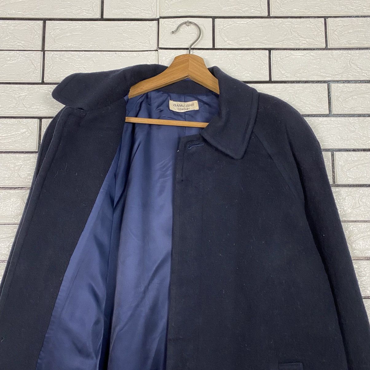 Isamu Katayama Backlash 📌Vintage Wool Overcoat Isamu Ishii Company Herringbone Size US M / EU 48-50 / 2 - 14 Thumbnail