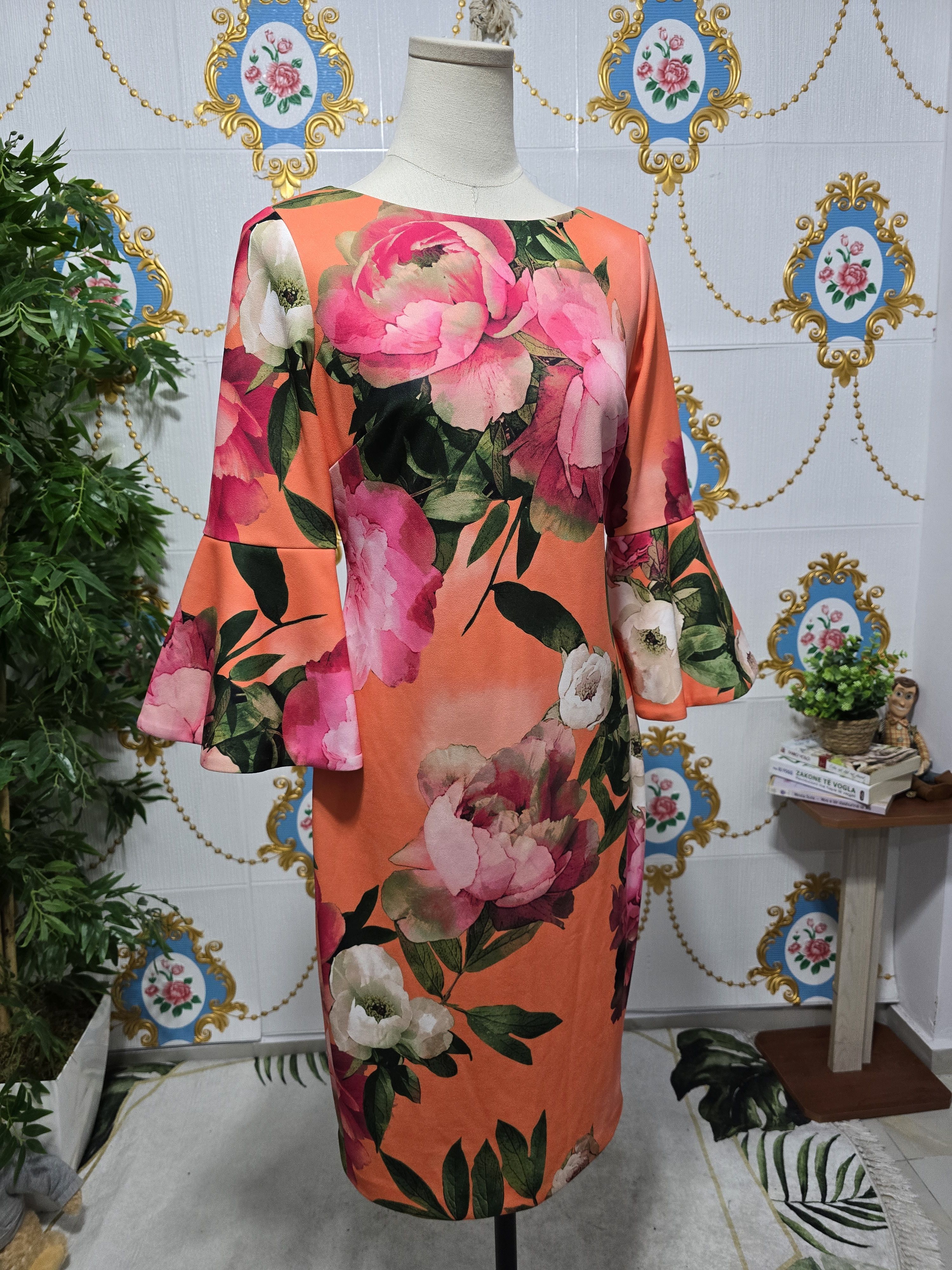 Calvin Klein CALVIN KLEIN dress women size MEDIUM flowers pattern Size M / US 6-8 / IT 42-44 - 5 Thumbnail