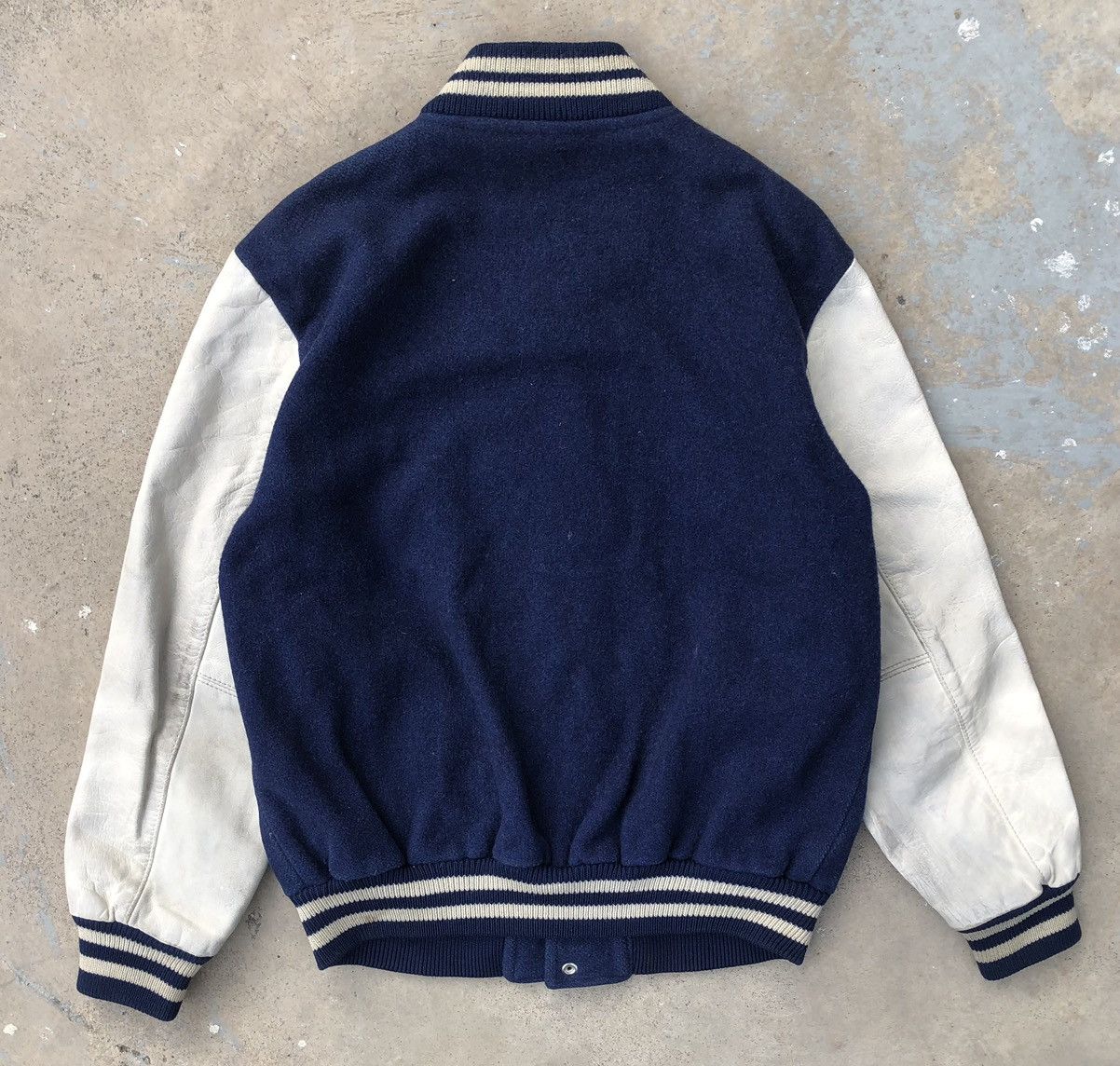 Wrangler Vintage 90s Wrangler Wool Leather Varsity Jacket Size US M / EU 48-50 / 2 - 2 Thumbnail
