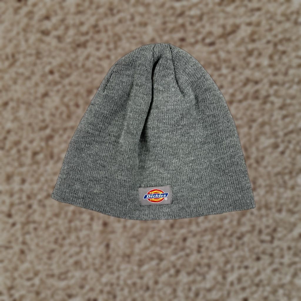 Dickies Dickies Beanie Hat Adult One Size Gray Knit 100% Acrylic Workwear Ski Logo Seasonal Mens Size ONE SIZE - 1 Thumbnail
