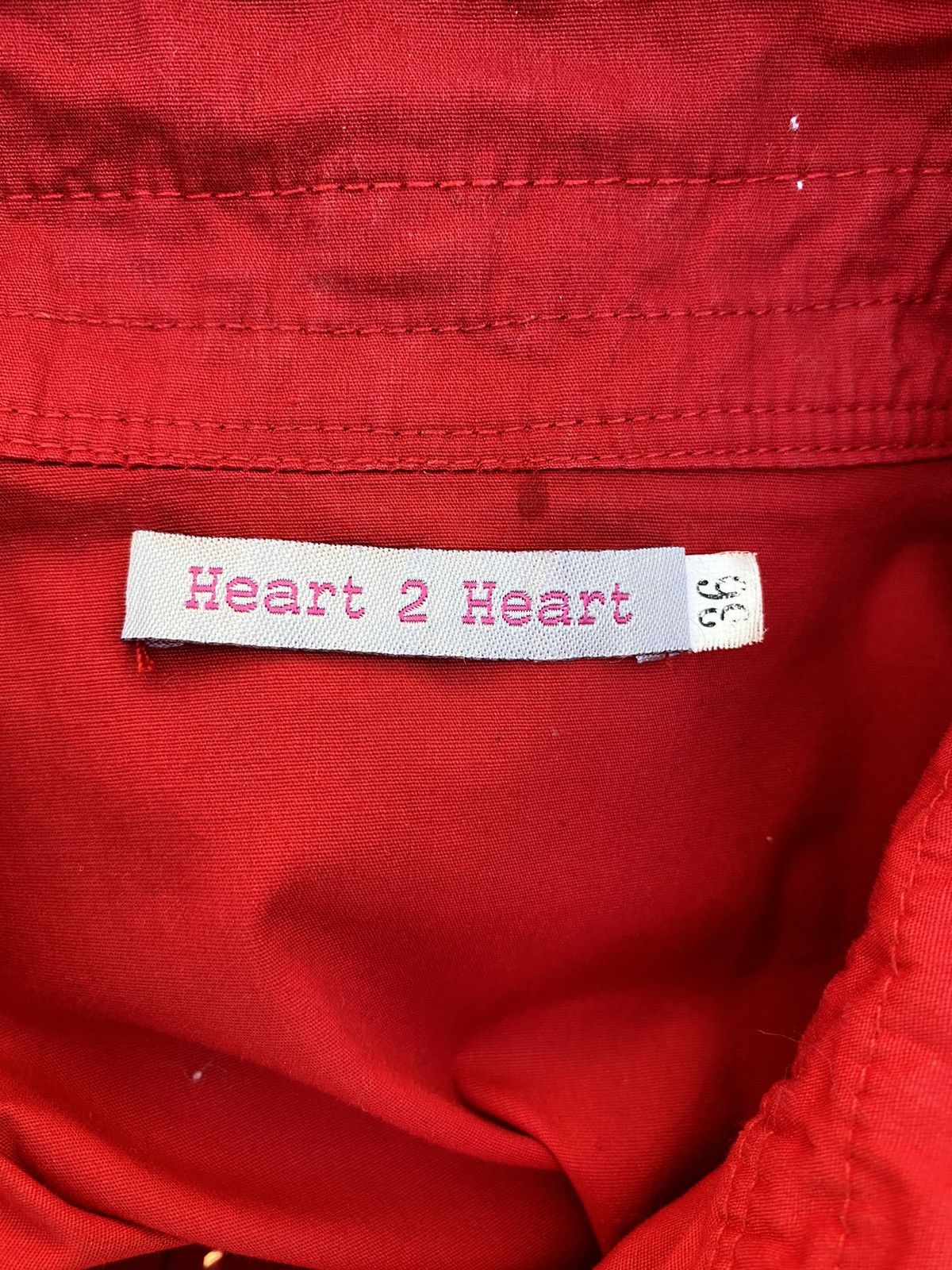 Designer × Japanese Brand Heart 2 Heart Y2K red ruffle blouse shirt Size XS / US 0-2 / IT 36-38 - 4 Thumbnail