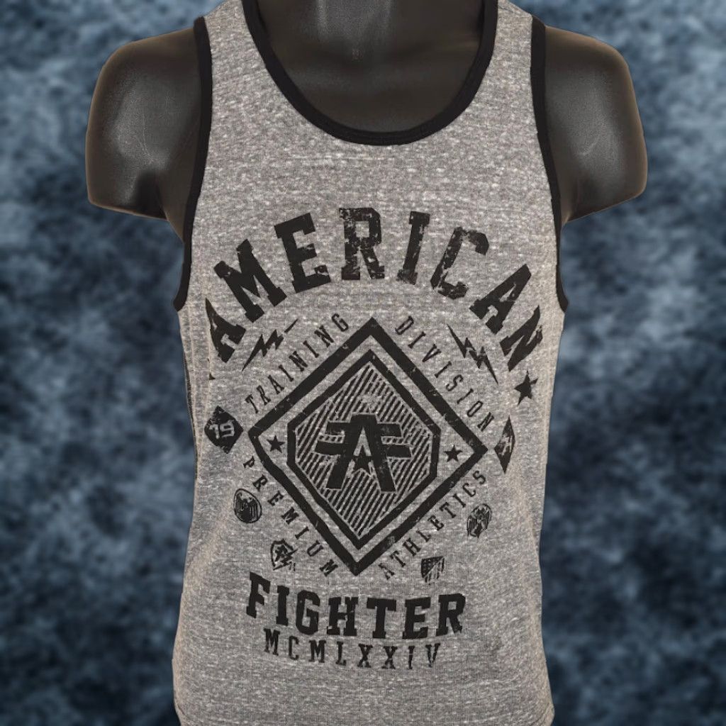 Vintage American Fighter Tank Top Mens XS Gray MMA Mixed Martial Arts Size US XS / EU 42 / 0 - 1 Thumbnail