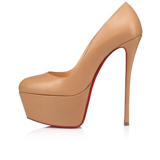 Christian Louboutin o1s1wg111224 Dolly Pump Alta 160 Kid in Nude Size US 10.5 / IT 40.5 - 2 Thumbnail