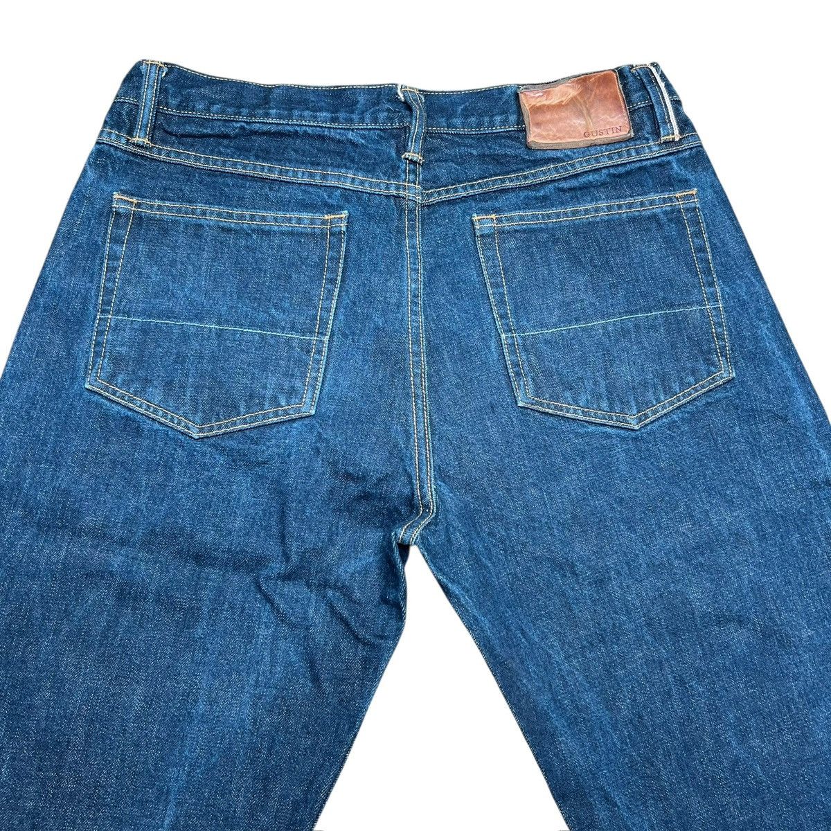 Gustin Gustin Jeans Men Blue Selvedge Straight Fit USA Denim Pants Size US 31 - 11 Thumbnail