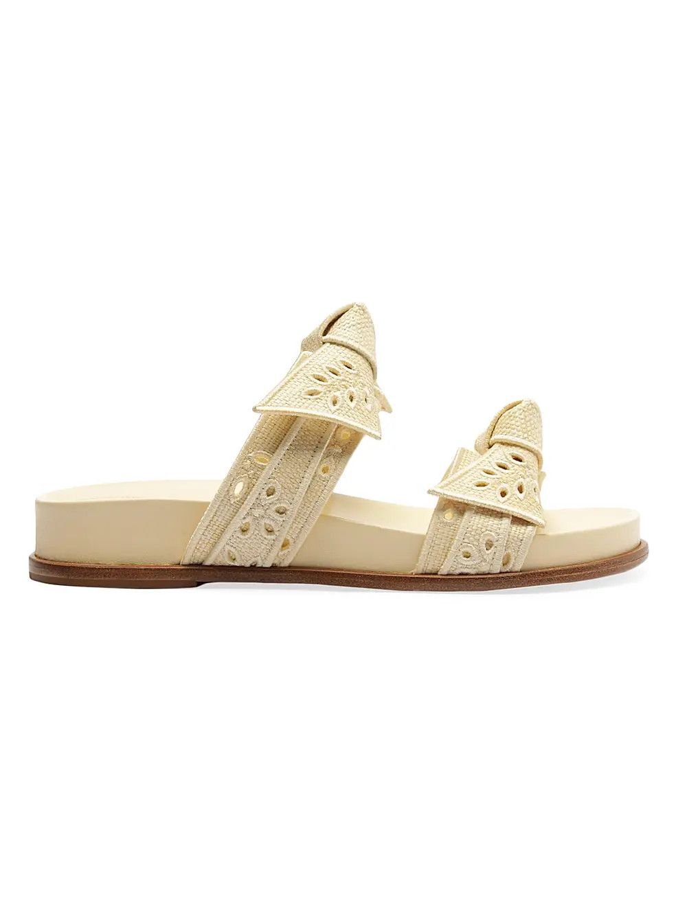 Alexandre Birman os11x1225 Maxi Clarita Embroidered Sandals in Creamy Size US 7 / IT 37 - 1 Thumbnail
