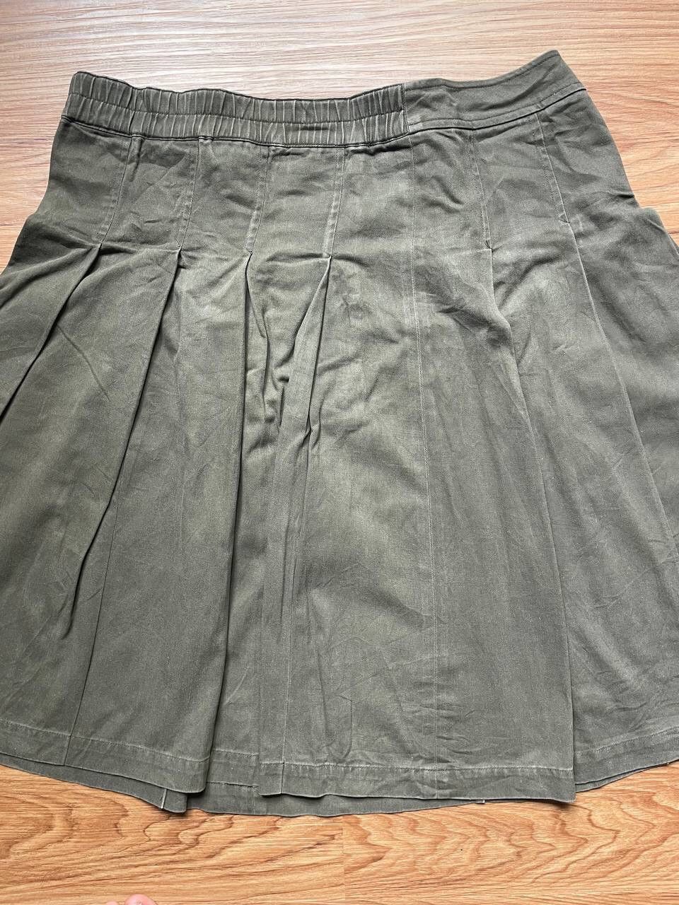 Harris Tweed × Vintage Vintage Mini Skirt Olive Green Harris Tweed Size 37" - 5 Thumbnail