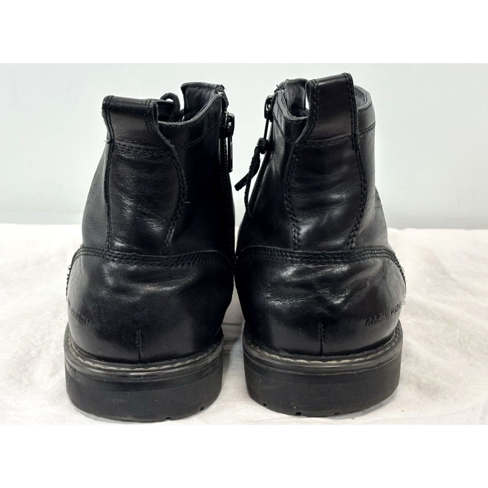 Vintage VINTAGE? Mark Nason Ottomatic Sidecar Leather Boots Mens 11.5 Black Lace Up Side Zip READ Size US 12 / EU 45 - 4 Thumbnail