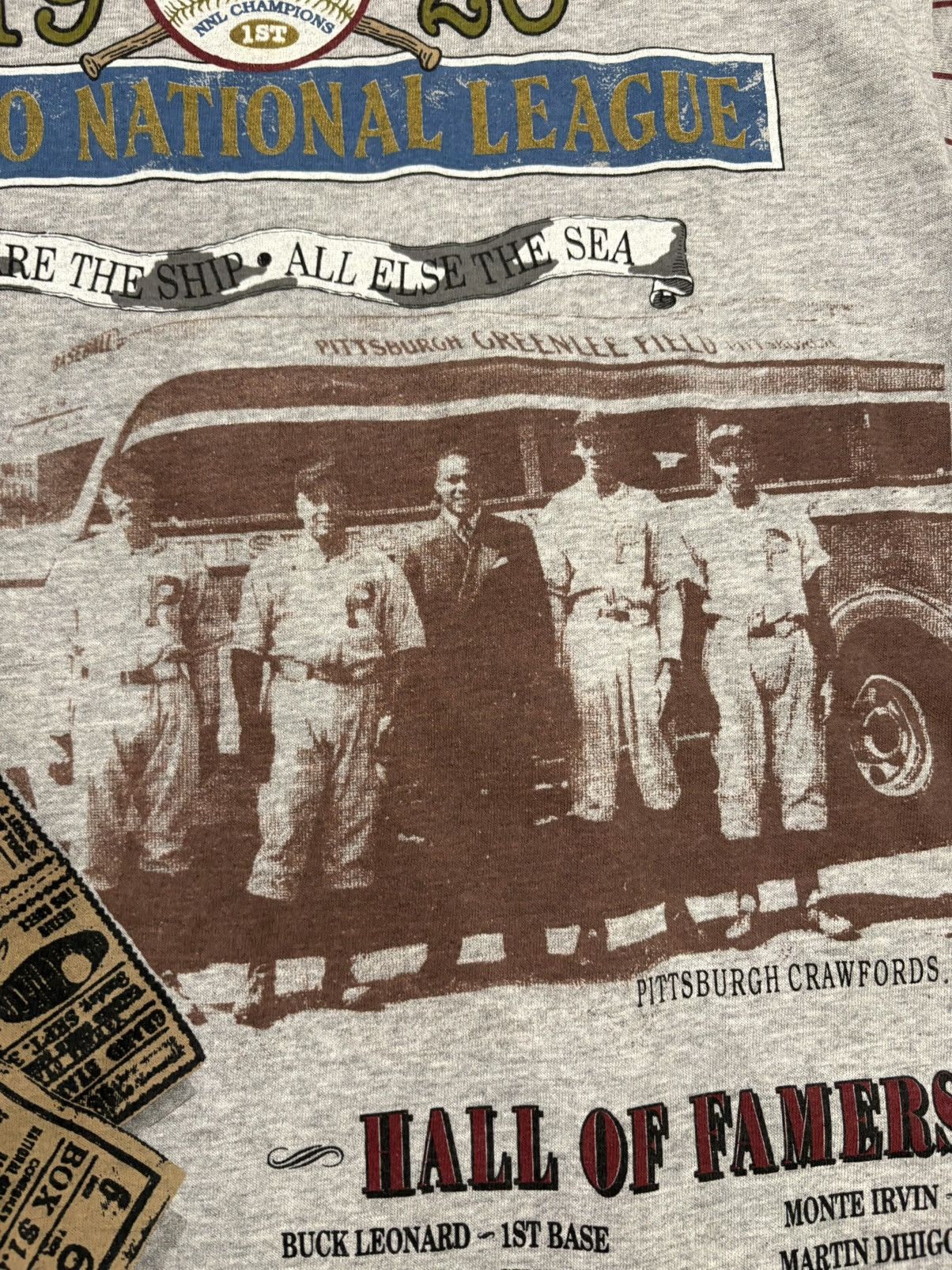 Vintage Vintage VTG Long Gone Negro Leagues T Shirt Large RARE Size US L / EU 52-54 / 3 - 10 Thumbnail