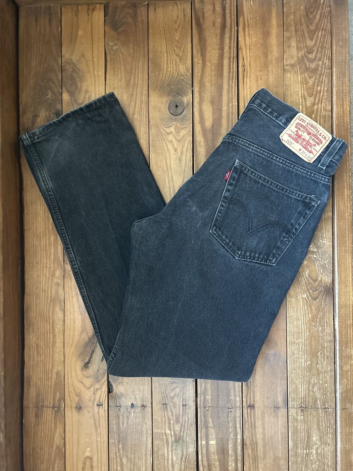 Levi's × Vintage Vintage 90s Y2K Levi’s Black 505 Denim Jeans Size US 33 - 1 Thumbnail