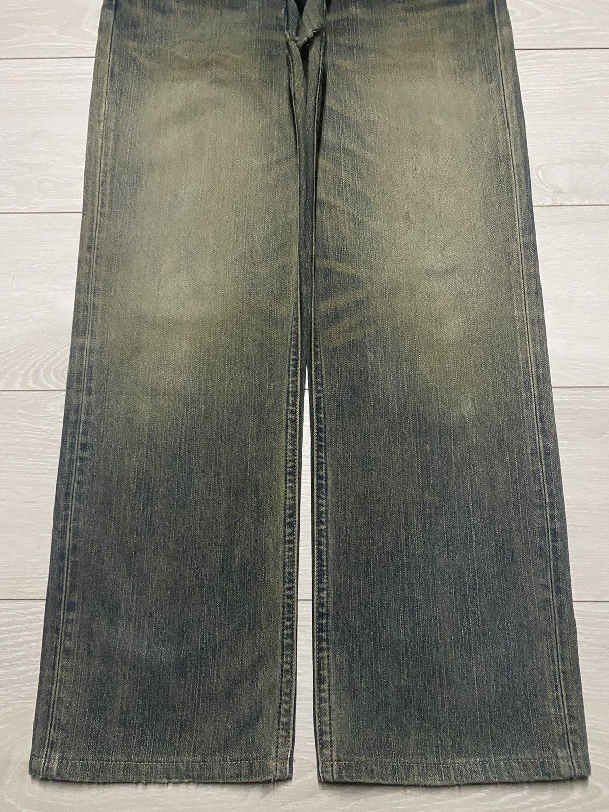 Wrangler Vintage Wrangler Crazy Mud Wash Distressed Repair Baggy Jean Size US 32 / EU 48 - 5 Thumbnail