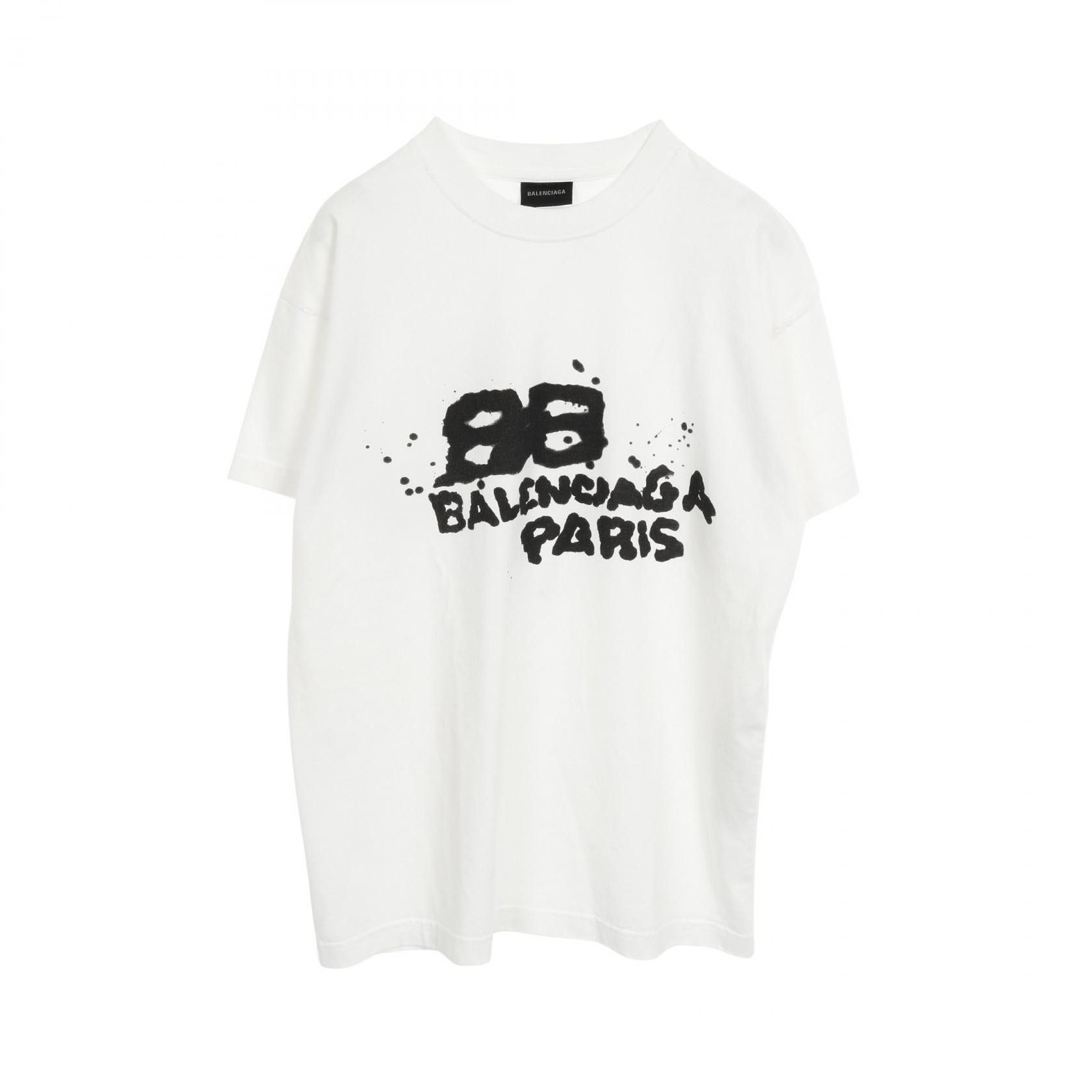 Balenciaga BALENCIAGA WOMEN'S PARIS STRASS T-SHIRT OVERSIZED