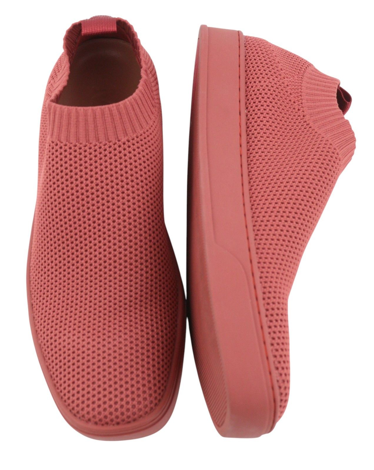 MAX&Co. EU38 Brick Red Textured Slip On Square Sole Sneakers 88723 Size US 7 / IT 37 - 5 Thumbnail
