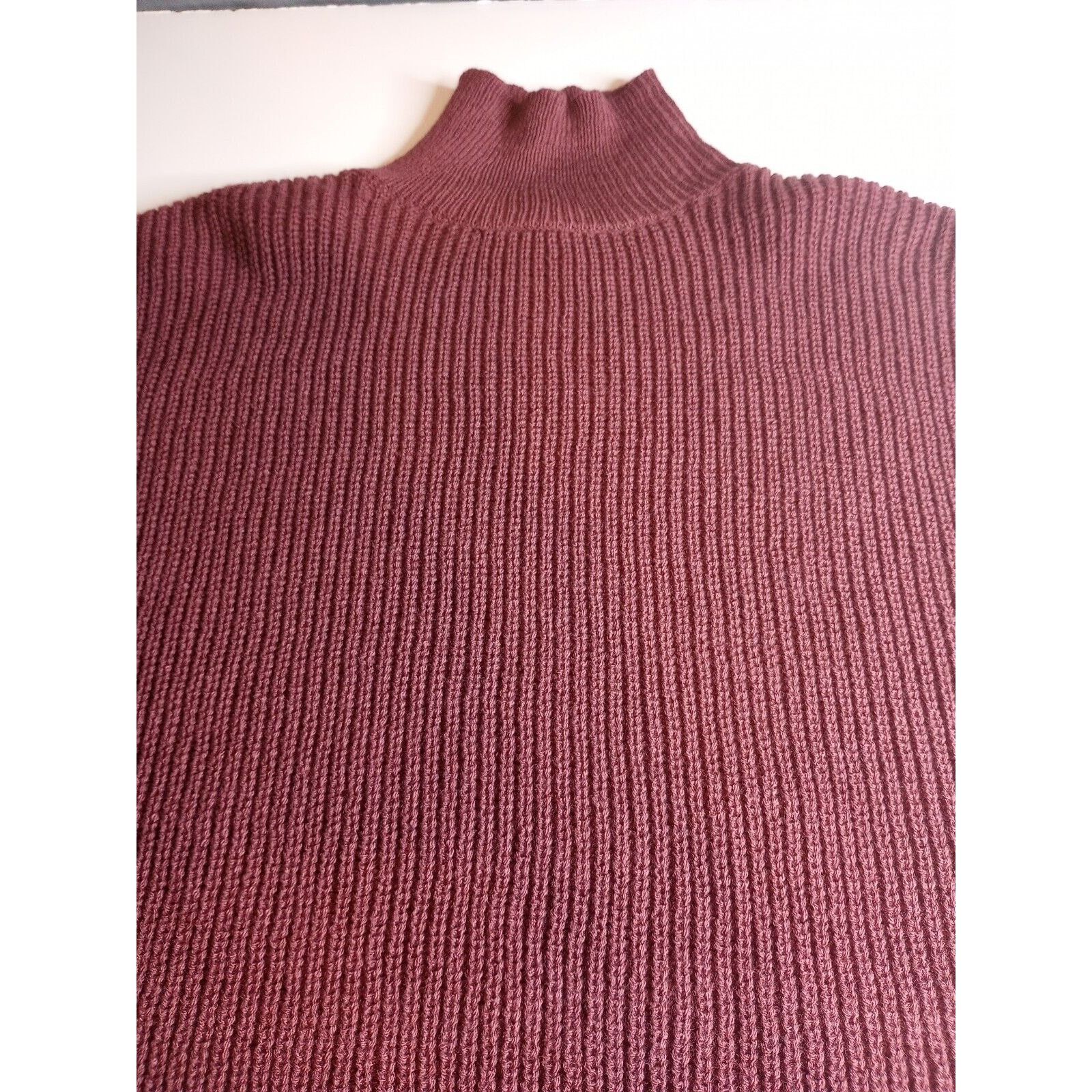 Other Love Change Italy Sweater Women's L Mock Neck Purple Acrylic Size L / US 10 / IT 46 - 2 Thumbnail