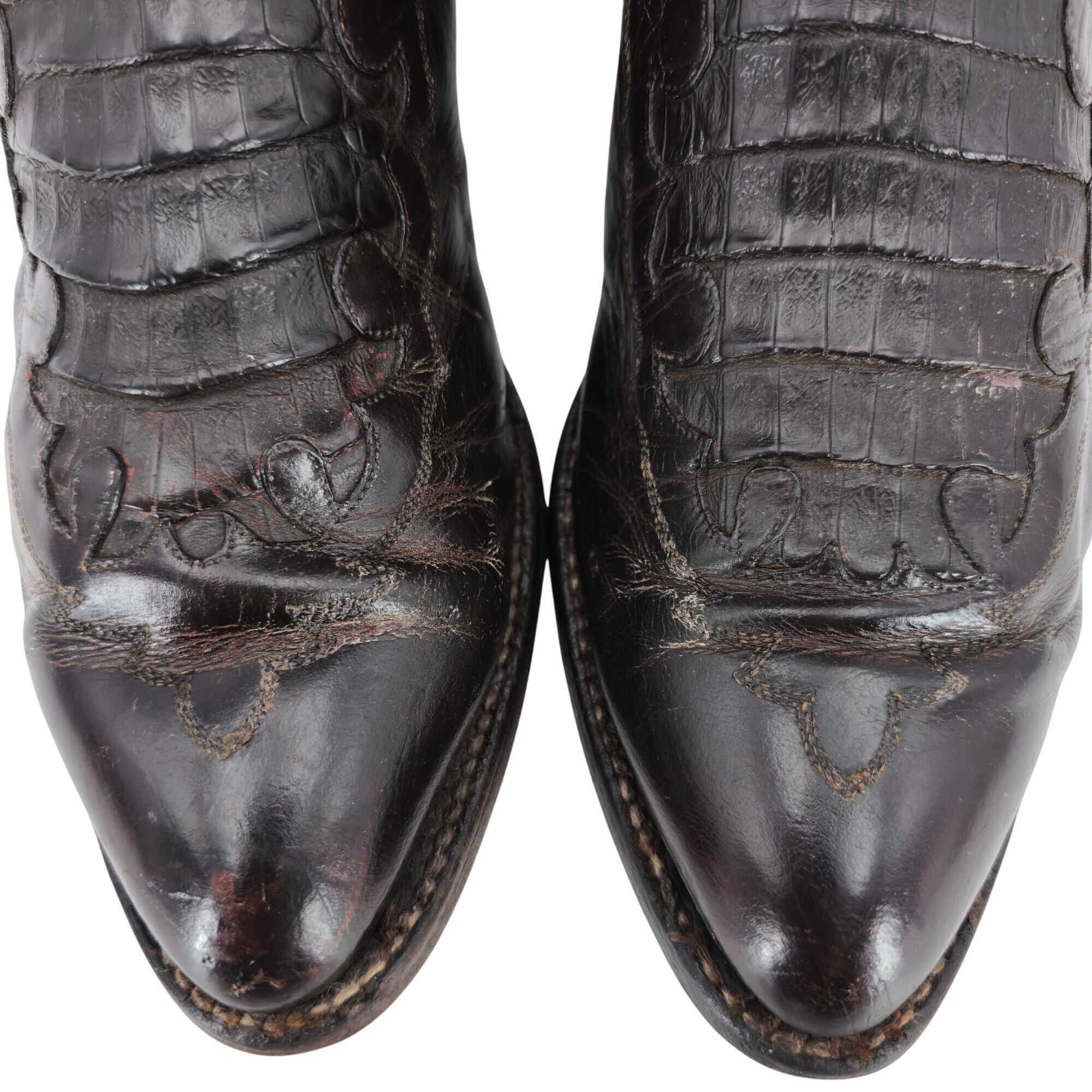 Lucchese Lucchese 1883 Exotic Caiman Crocodile Inlay Cowboy Boots Men Size US 10 / EU 43 - 12 Thumbnail