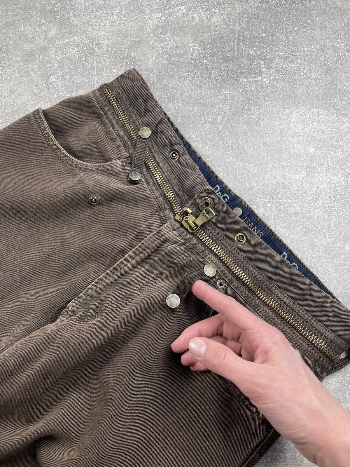 Dolce & Gabbana Dolce&Gabbana Archives 00s Brown Zipers Flared Jeans Size US 32 / EU 48 - 15 Thumbnail