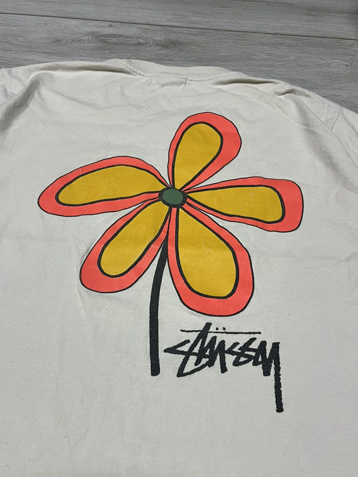 Stussy Stussy vintage flower big print logo tee shirt Size US M / EU 48-50 / 2 - 4 Thumbnail