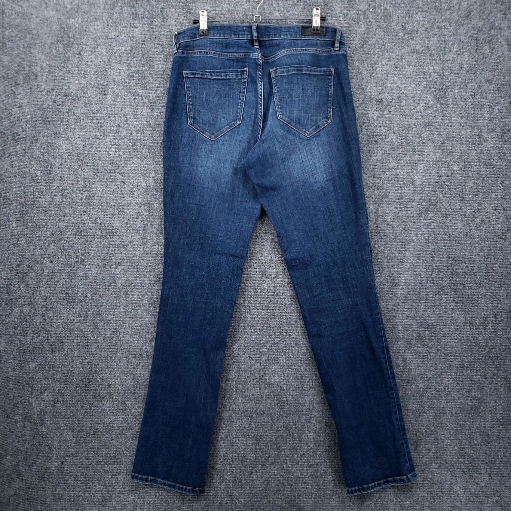 Nicole Miller Nicole Miller Jeans Womens 6 Mid-Rise Tribeca Straight Ripped Medium Blue Denim Size 28" / US 6 / IT 42 - 2 Thumbnail