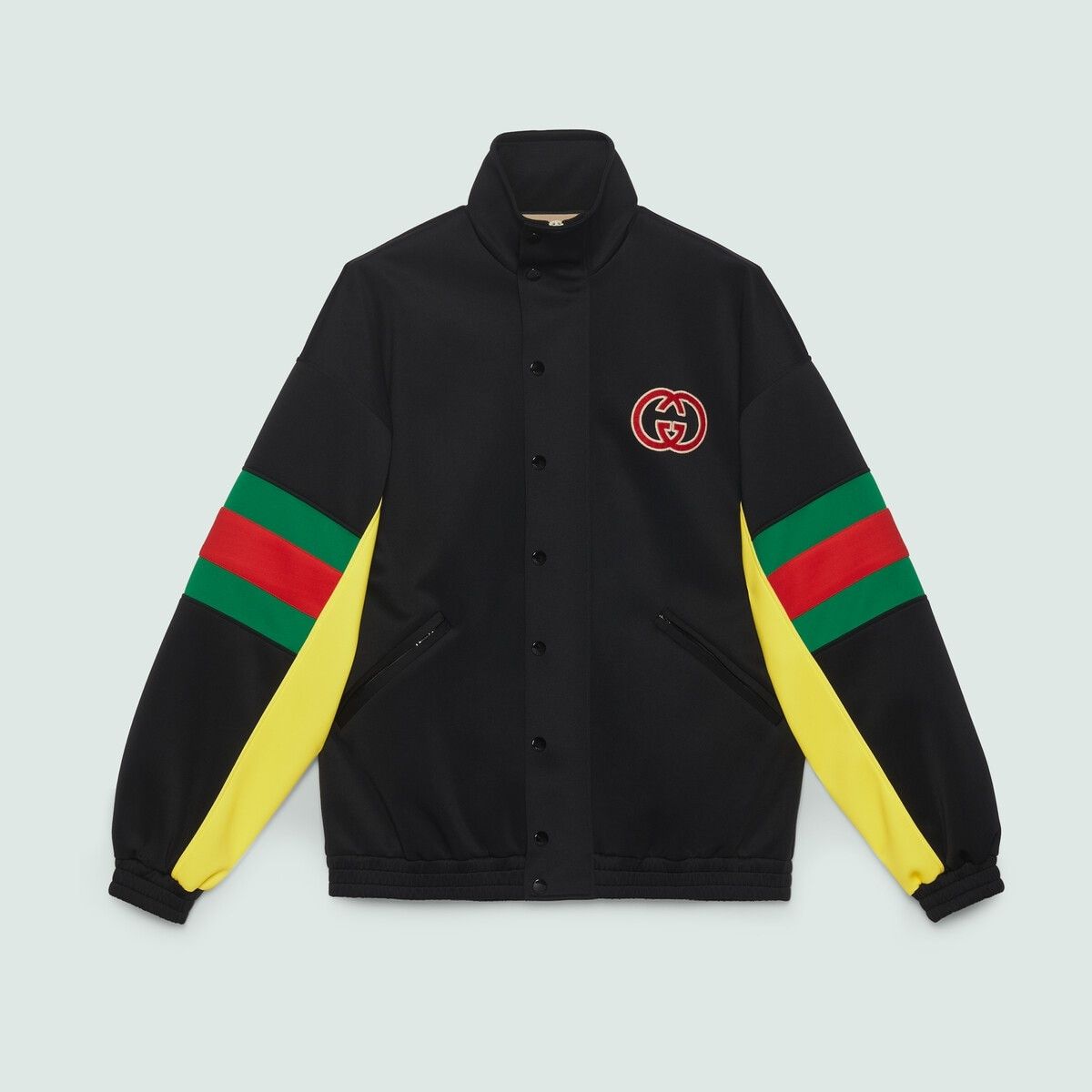 Gucci o1s1wg110125 Light Neoprane Jacket With Web in Multicolor Size US S / EU 44-46 / 1 - 1 Thumbnail