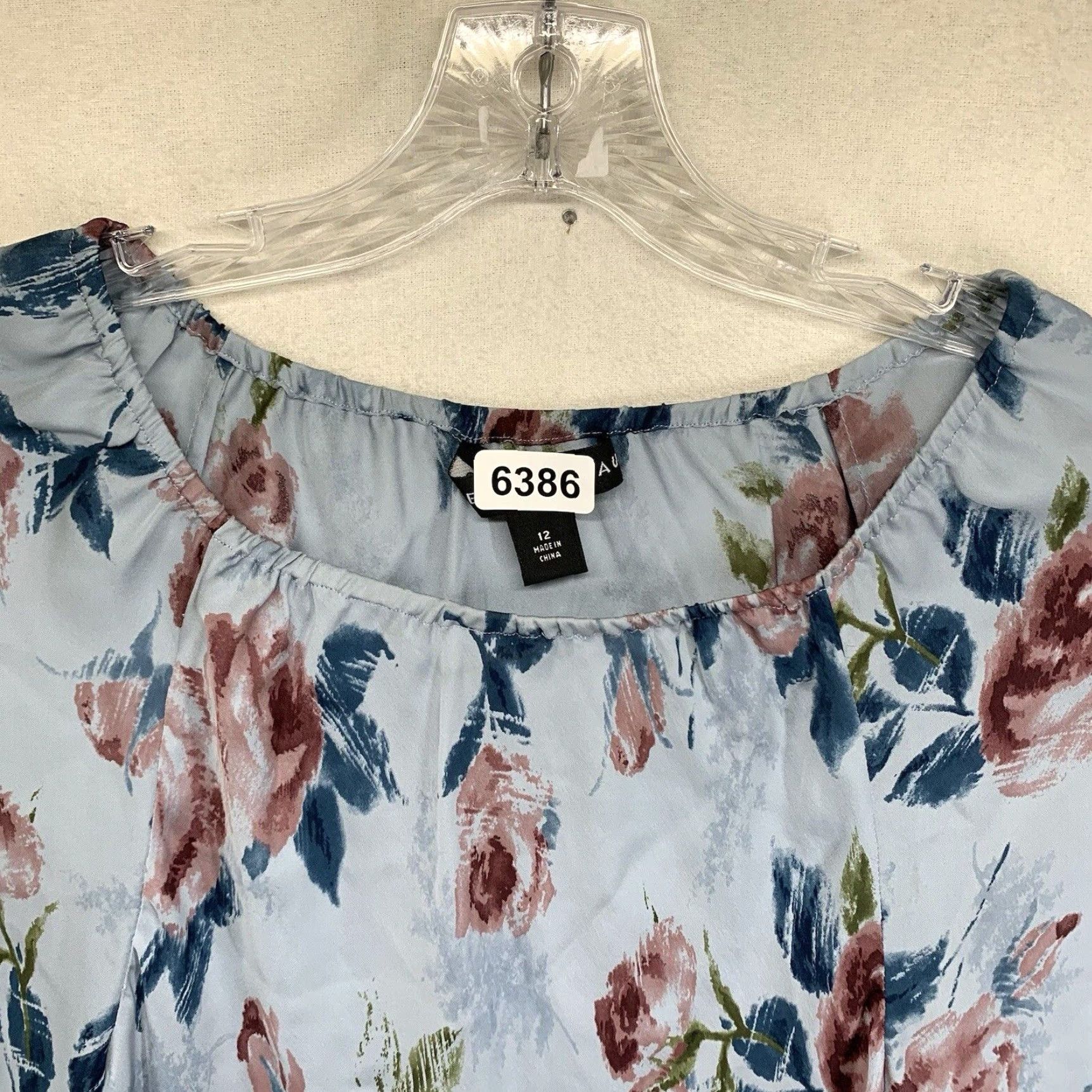 Vintage VINTAGE Josephine Chaus Silk Blouse Women’s All Over Flower Print Size 12 Blue Sheer 90s Bohemian Casual Size XL / US 12-14 / IT 48-50 - 3 Thumbnail
