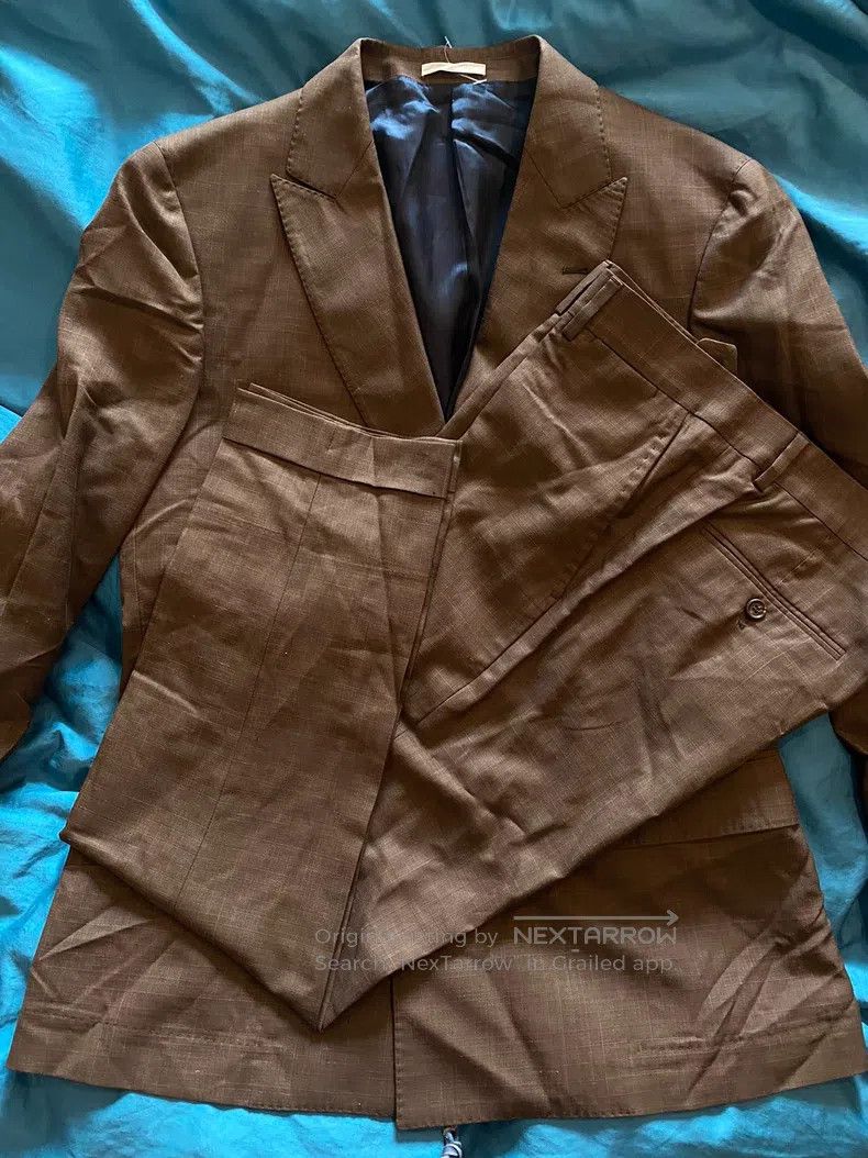 Brunello Cucinelli brunello cucinelli Double-breasted Suit Set, Plaid, Wool L Size 50L - 4 Thumbnail